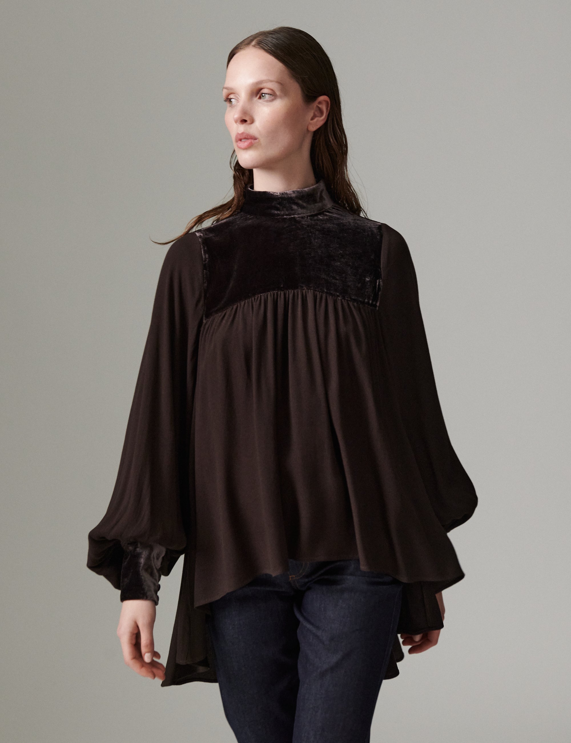 DAY Birger ét Mikkelsen DAYBoholo - Matte Velvety - Bluse Bluse 191018 Ganache