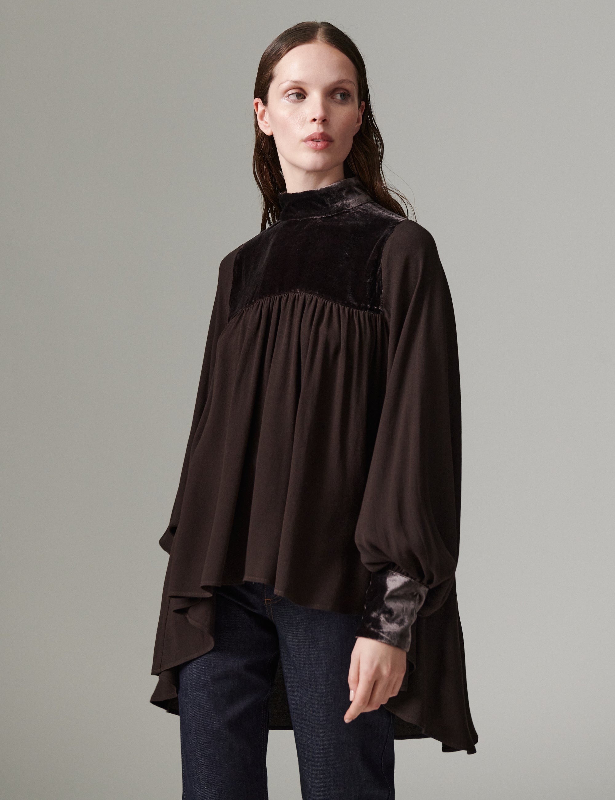 DAY Birger ét Mikkelsen DAYBoholo - Matte Velvety - Bluse Bluse 191018 Ganache