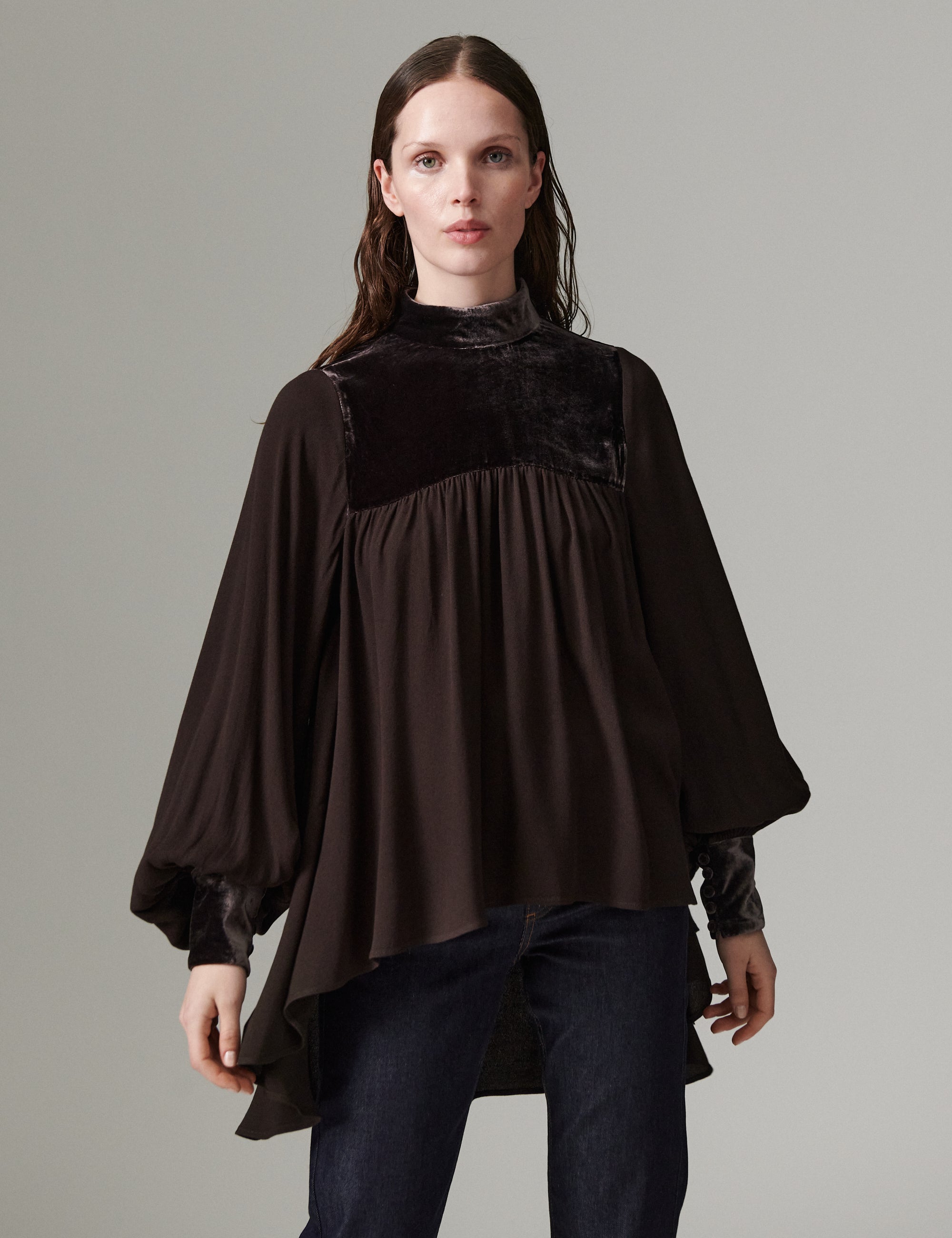 DAY Birger ét Mikkelsen DAYBoholo - Matte Velvety - Bluse Bluse 191018 Ganache