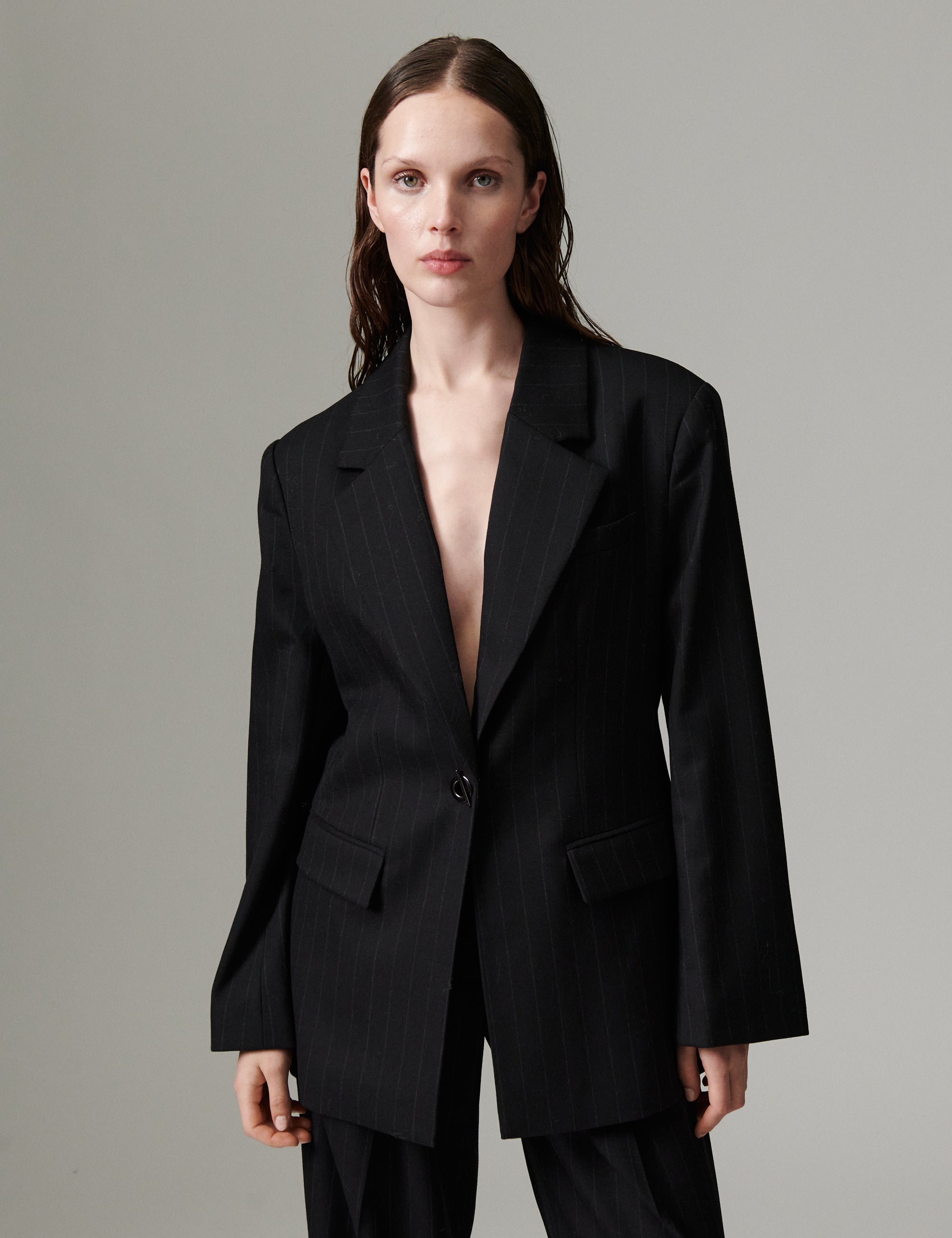 DAY Birger ét Mikkelsen DAYBono - Pinstripe Blazer 900015 Black Pinstripe