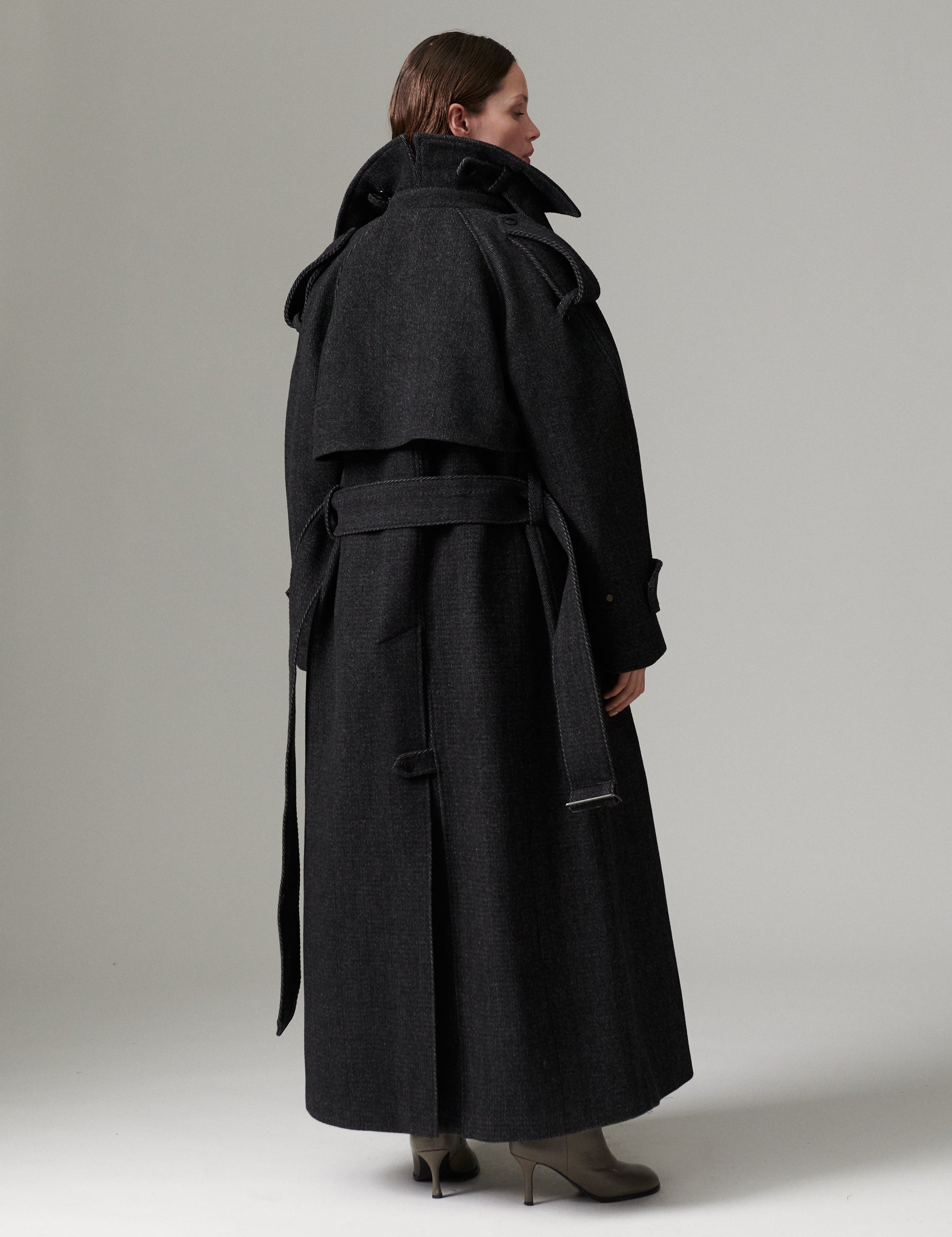 DAY Birger ét Mikkelsen DAYCapthin - Wool Structure - Frakke Frakke 900013 Grey Twill