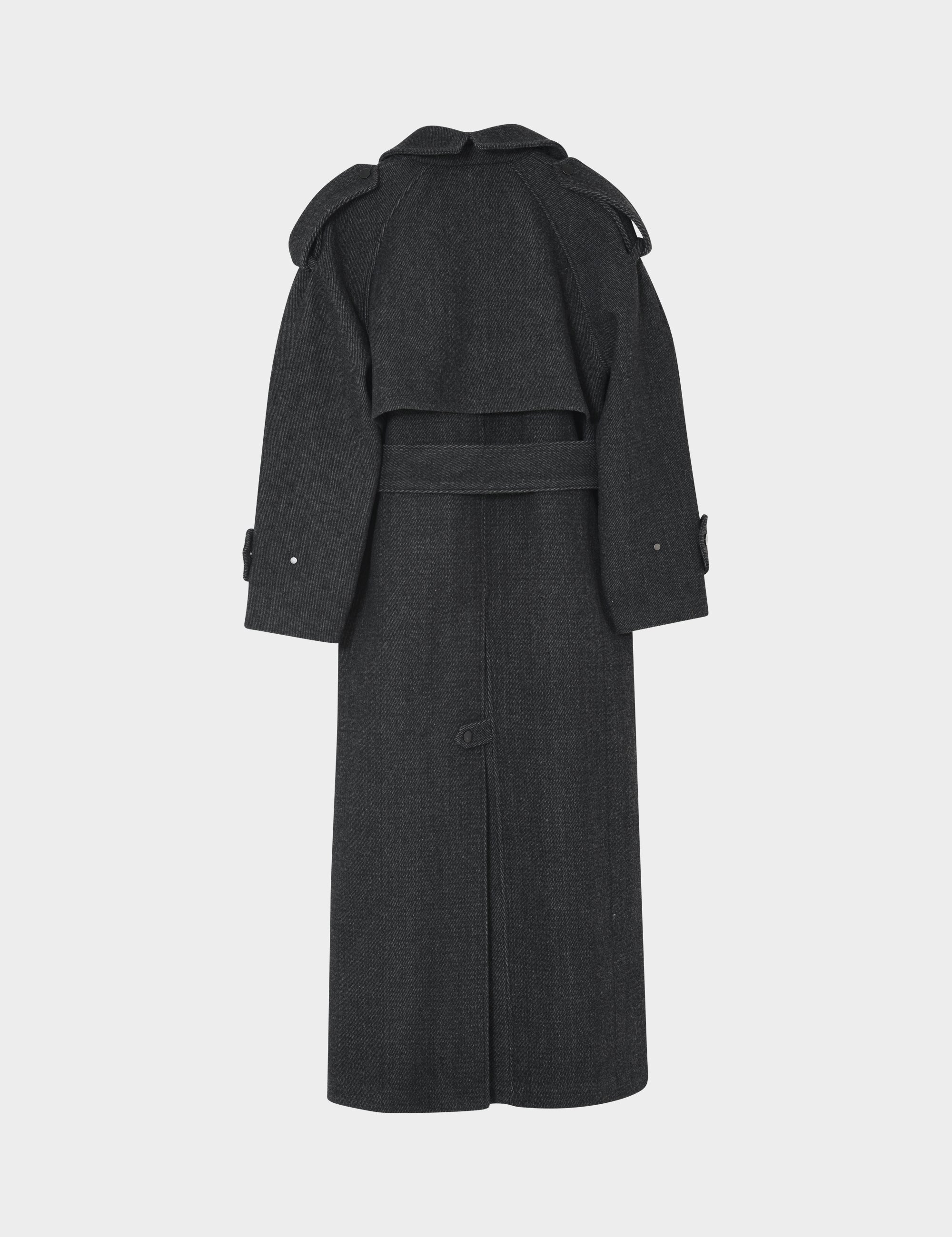 DAY Birger ét Mikkelsen DAYCapthin - Wool Structure - Frakke Frakke 900013 Grey Twill