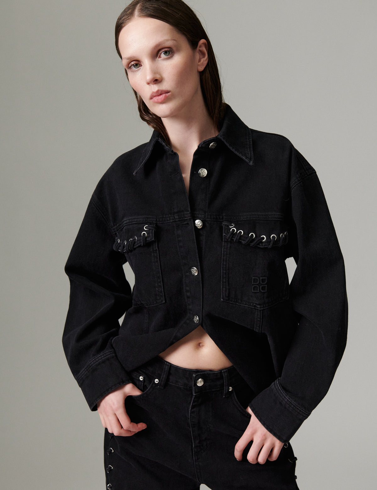 DAY Birger ét Mikkelsen DAYCaro - Braided Twill - Jakke Jakke 100001 Black Washed