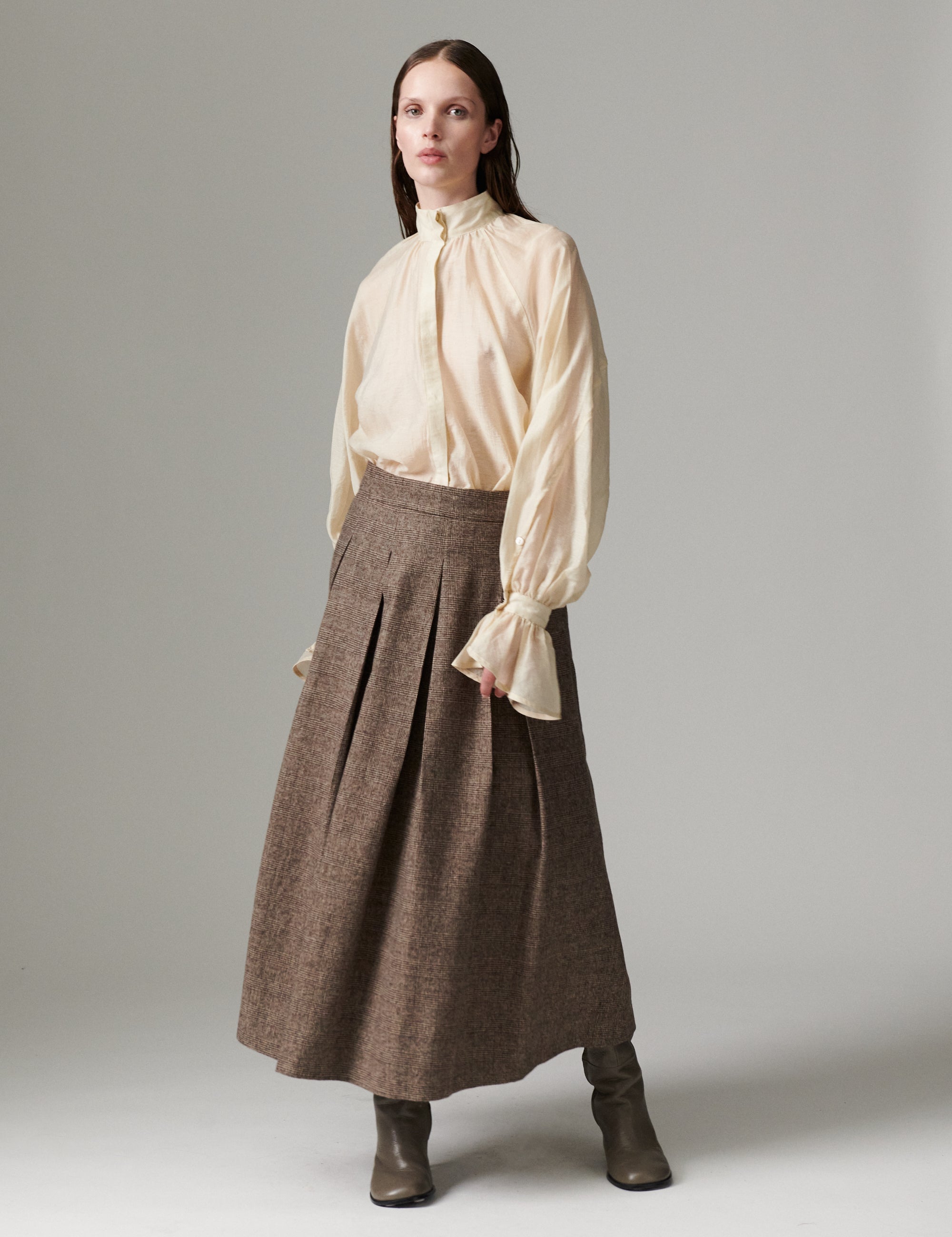 DAY Birger ét Mikkelsen DAYChai - Tartan - Nederdel Skirt 900011 Brown Check