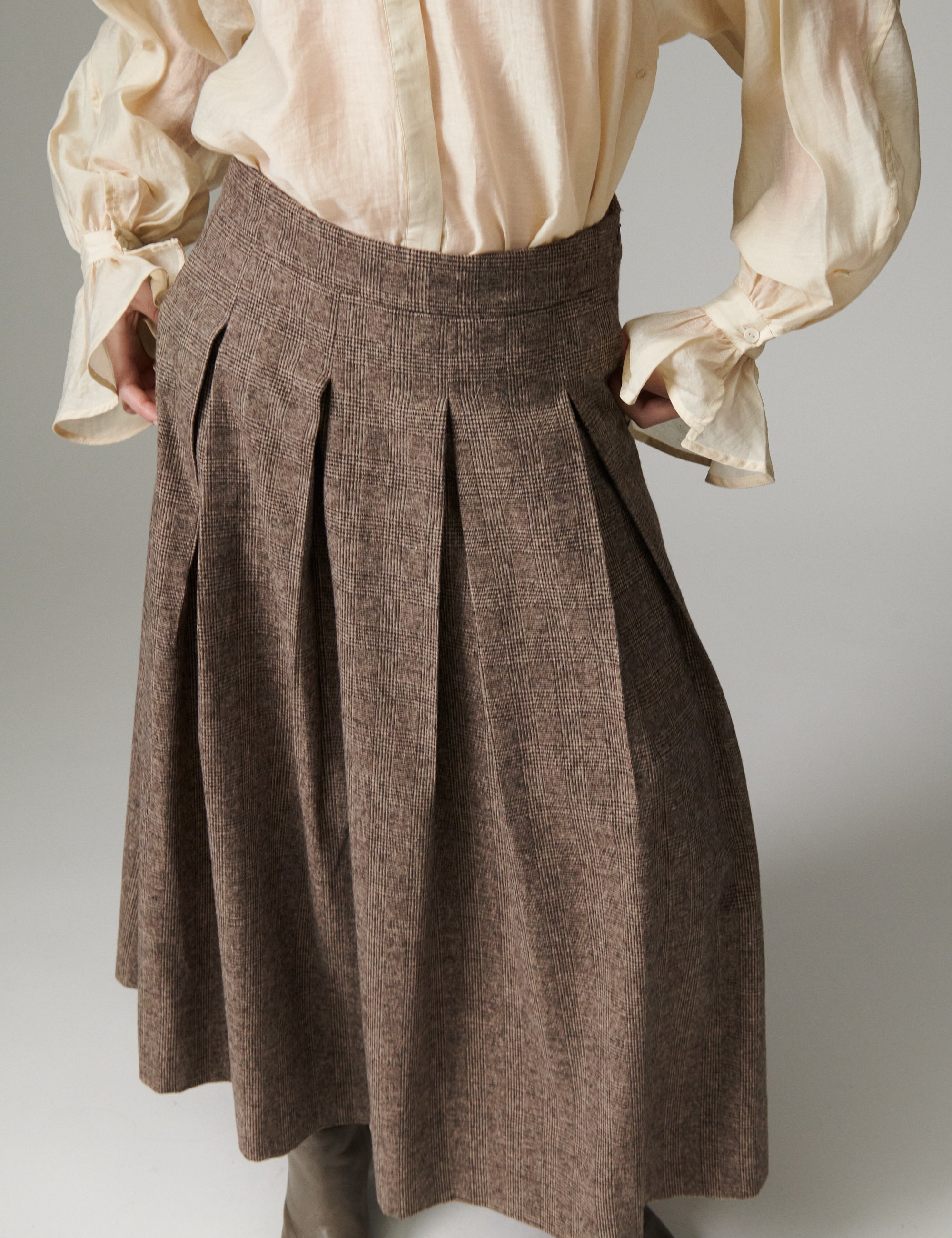 DAY Birger ét Mikkelsen DAYChai - Tartan - Nederdel Skirt 900011 Brown Check