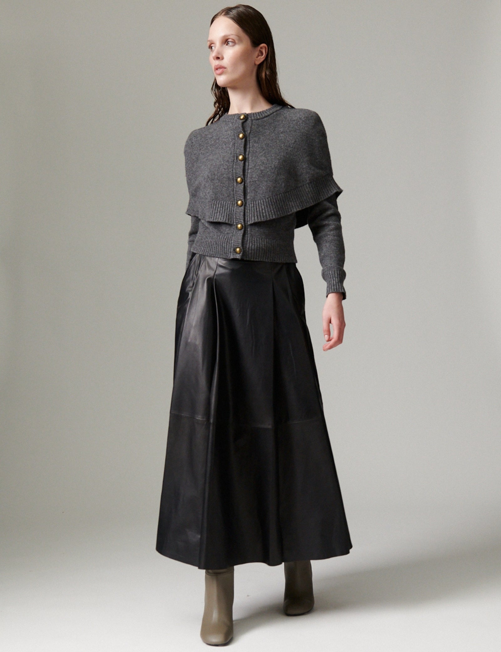 DAY Birger ét Mikkelsen DAYChao - Soft Leather Lamb - Nederdel Skirt 190303 Black