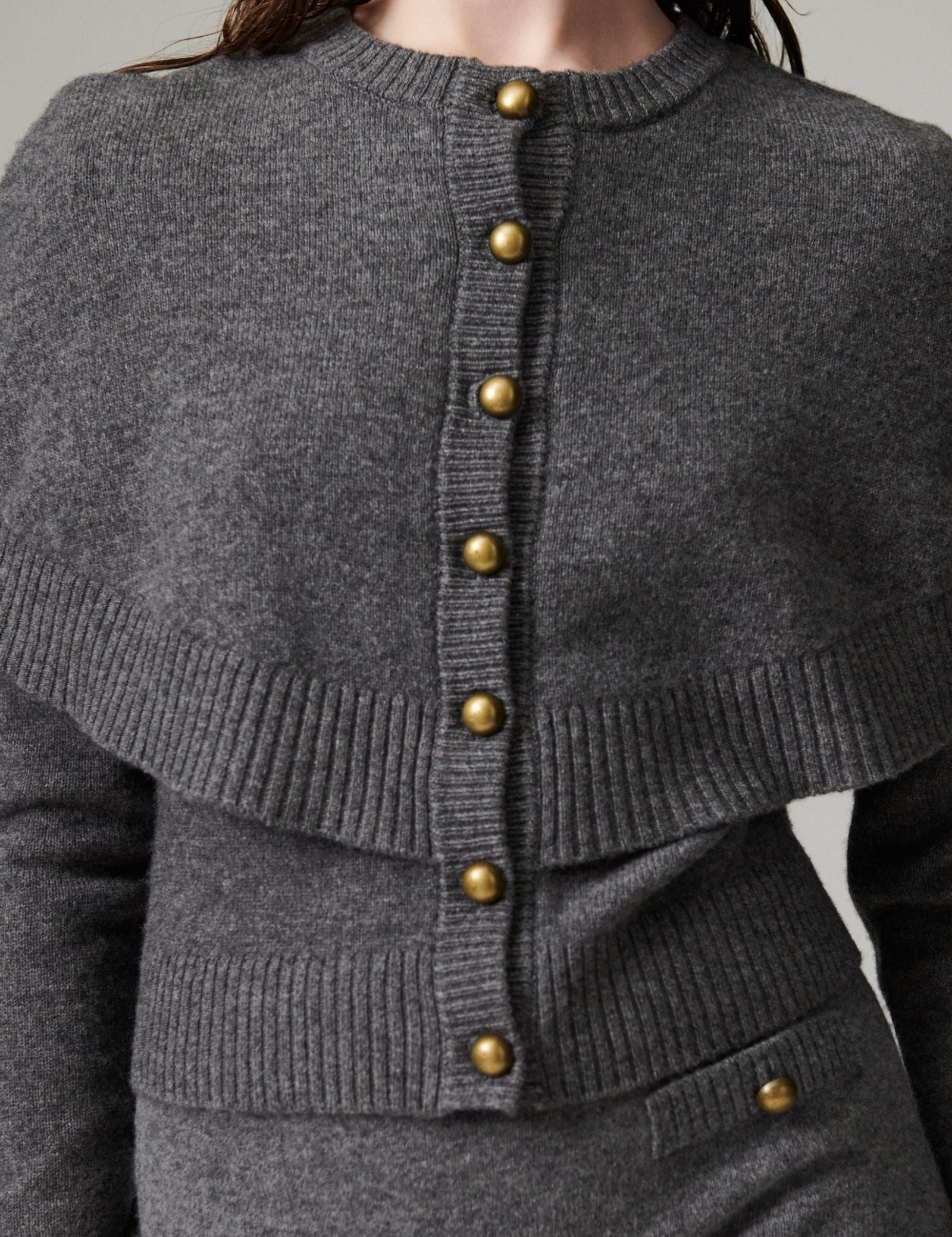 DAY Birger ét Mikkelsen DAYEllie -Medium Soft Wool - Cardigan Cardigan 500006 Medium Grey Melange