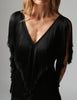 DAYFitao - Modern Fringe - Top - Black