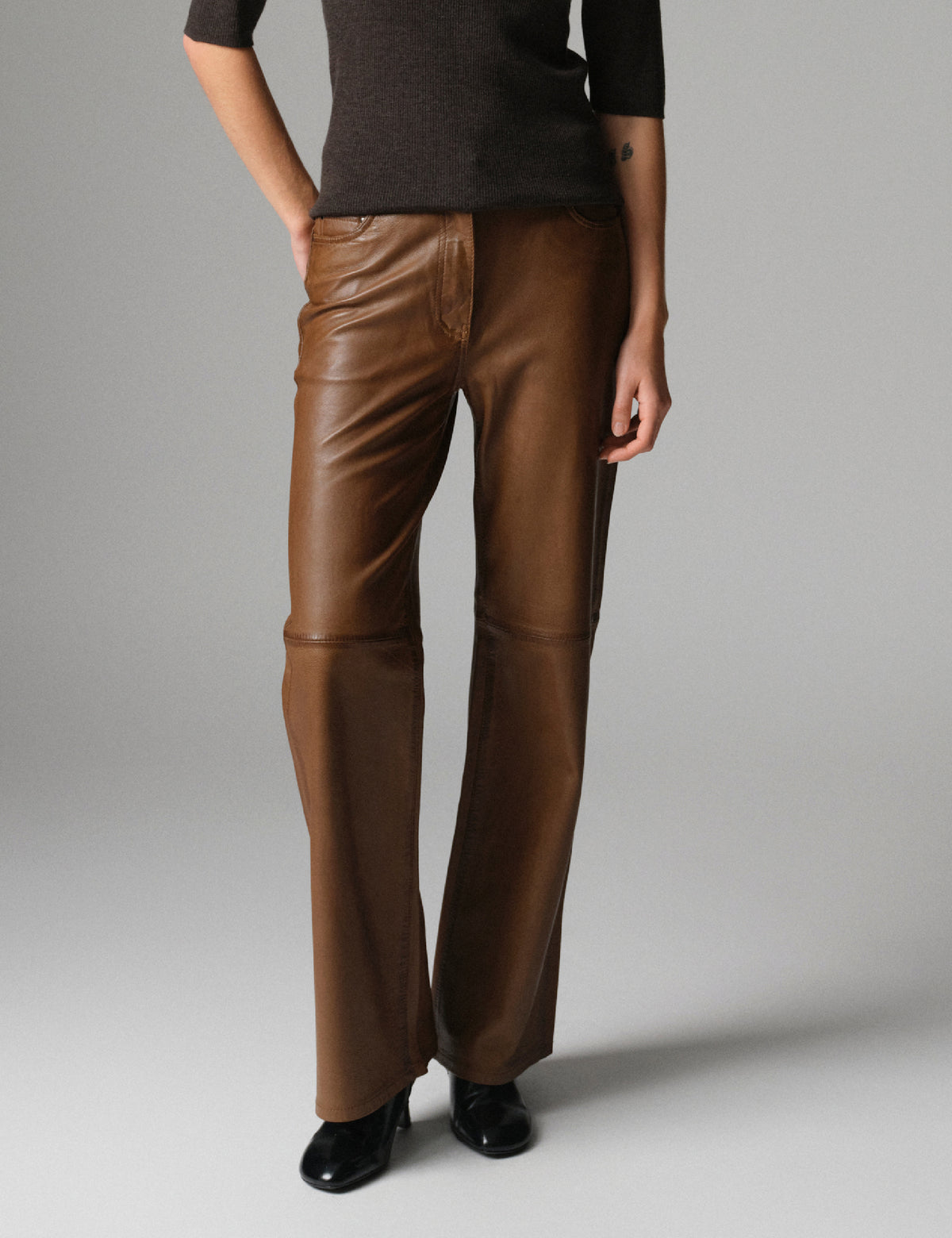 DAY Birger ét Mikkelsen DAYFlaro - Soft Lamb Leather - Bukser Bukser 180933 RUBBER