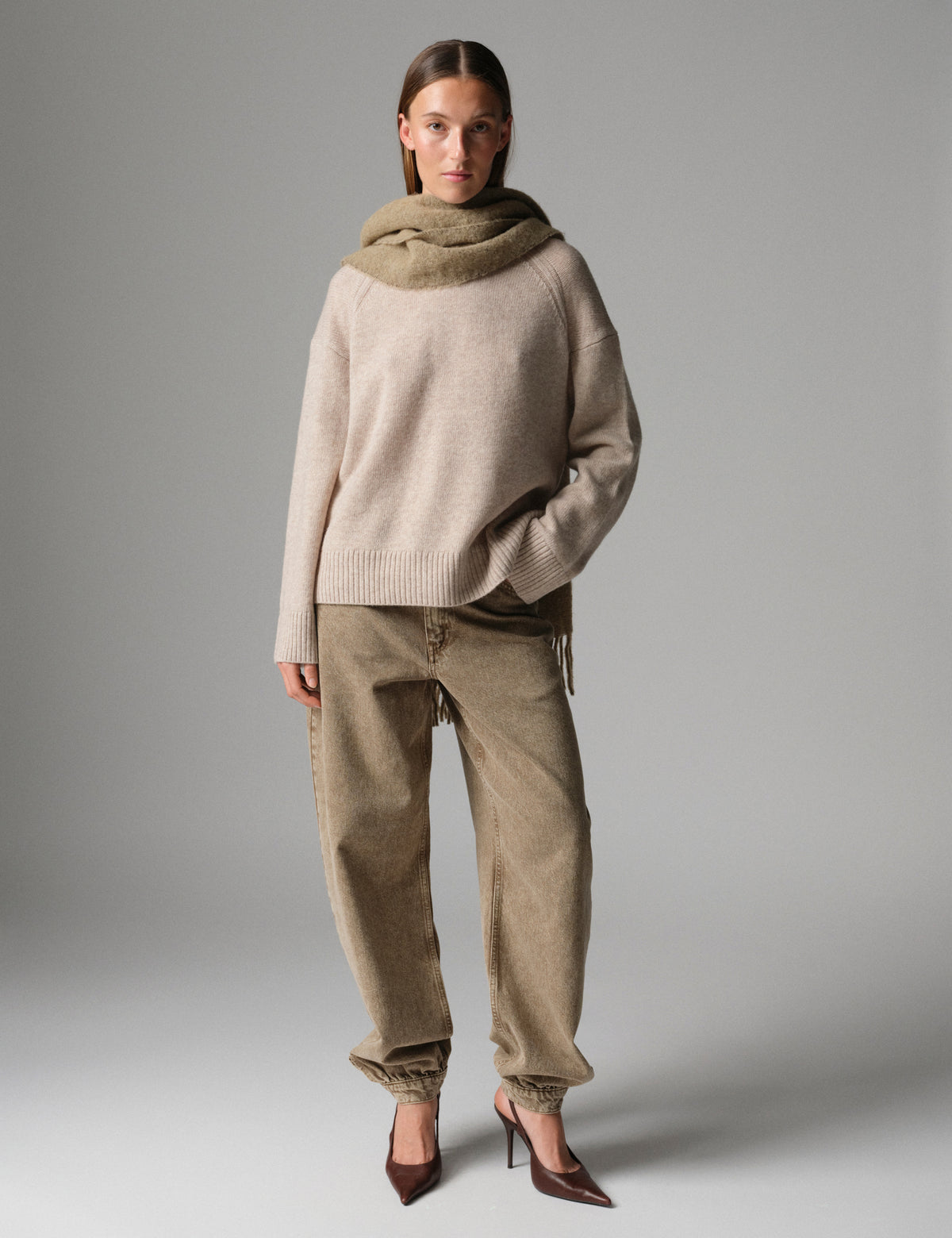 DAY Birger ét Mikkelsen DAYGlen - Soft Lamb - Pullover Sweater 171105 Roasted Cashew