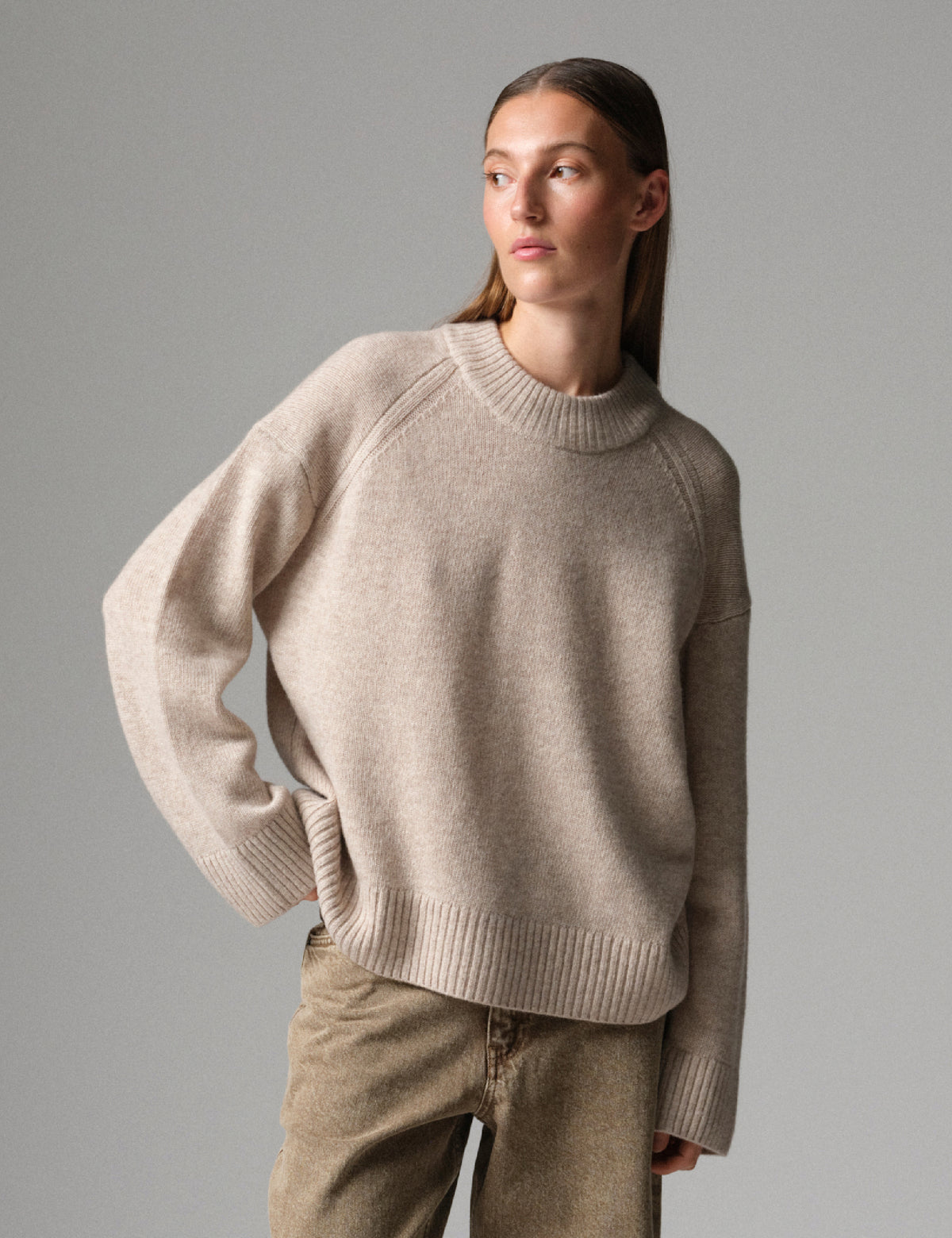 DAY Birger ét Mikkelsen DAYGlen - Soft Lamb - Pullover Sweater 171105 Roasted Cashew