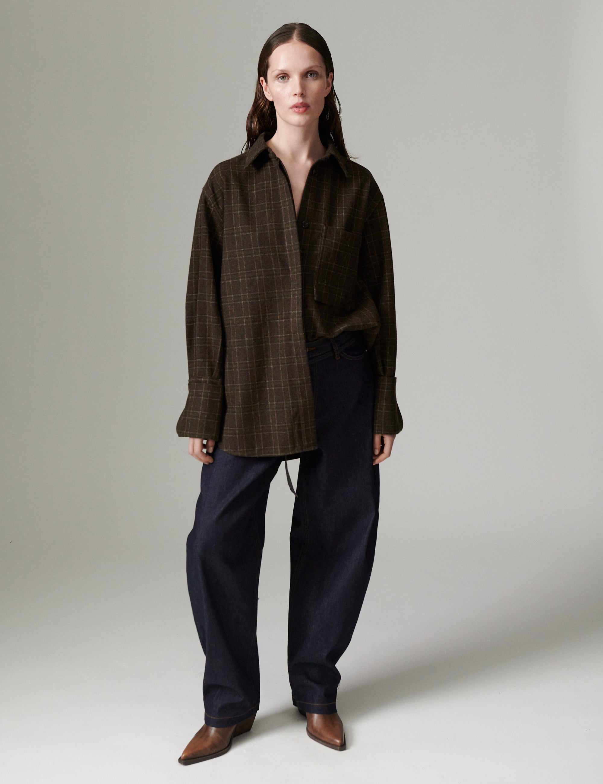 DAY Birger ét Mikkelsen DAYHara - Flanello - Skjorte Bluse 900011 Brown Check