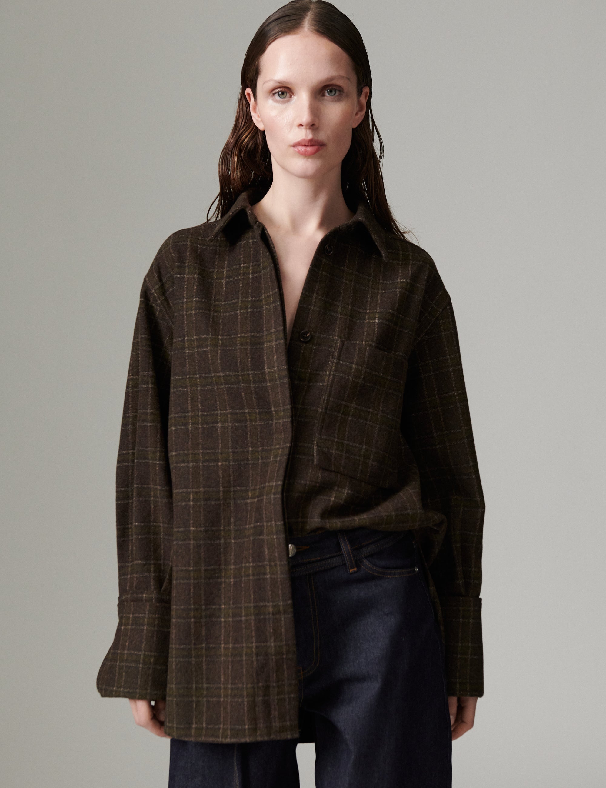 DAY Birger ét Mikkelsen DAYHara - Flanello - Skjorte Bluse 900011 Brown Check