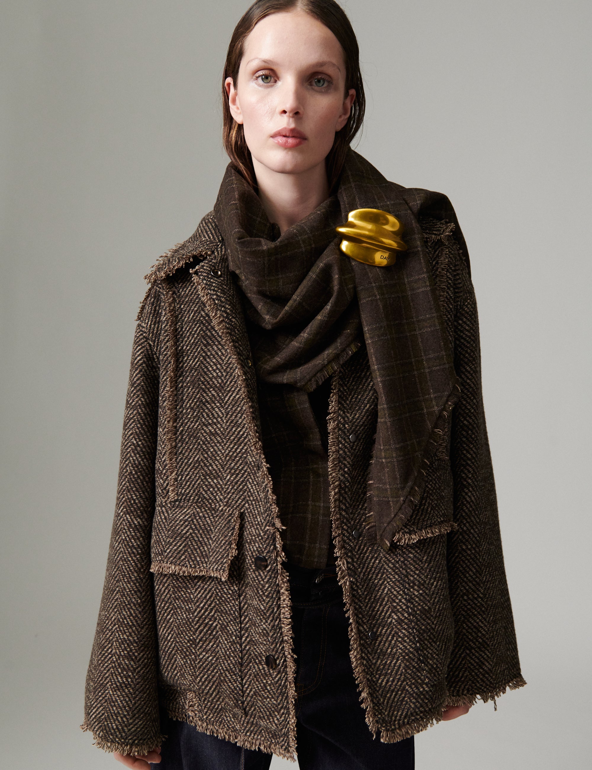 DAY Birger ét Mikkelsen DAYHarry - Wool Structure - Jakke Jakke 900014 Brown Twill