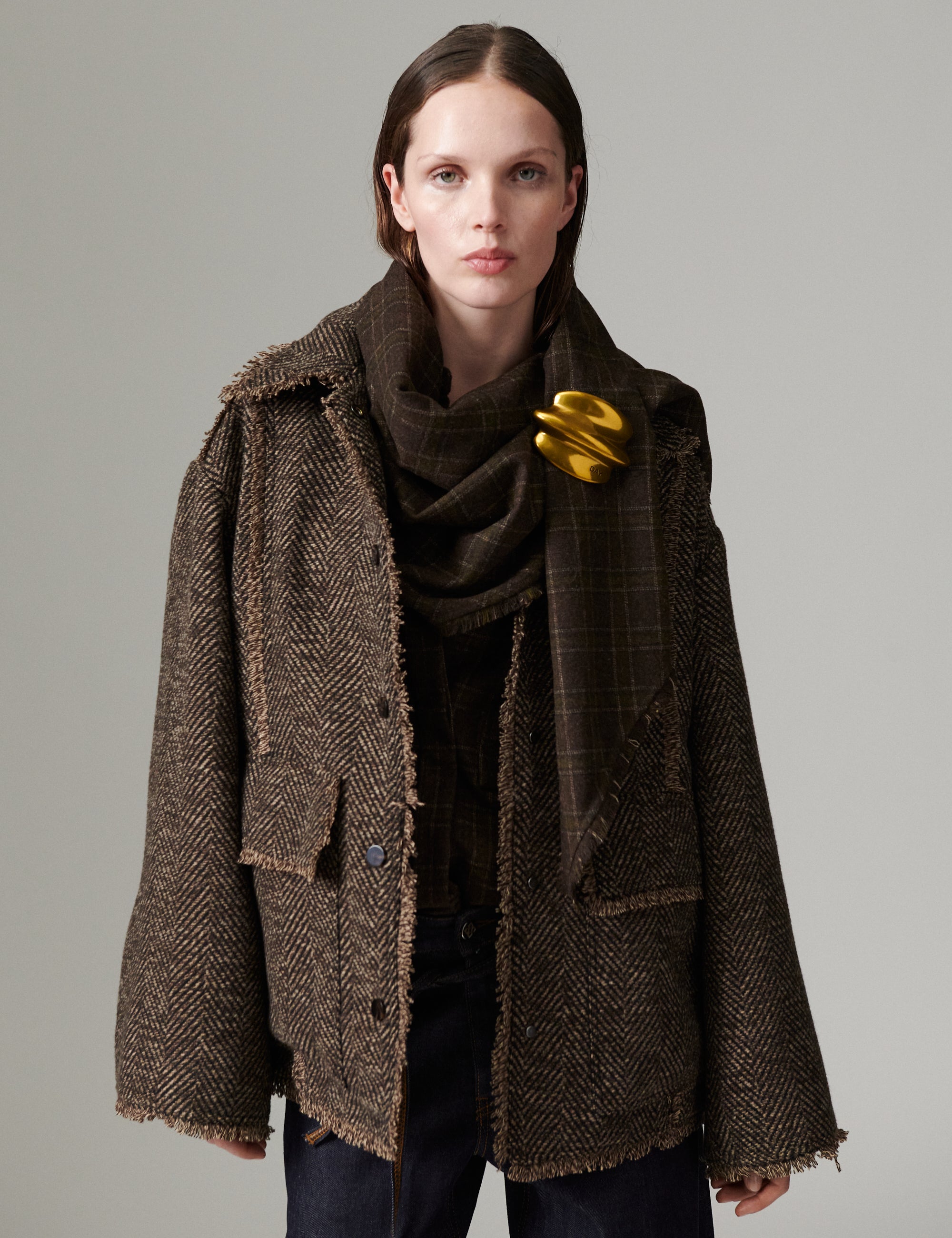 DAY Birger ét Mikkelsen DAYHarry - Wool Structure - Jakke Jakke 900014 Brown Twill