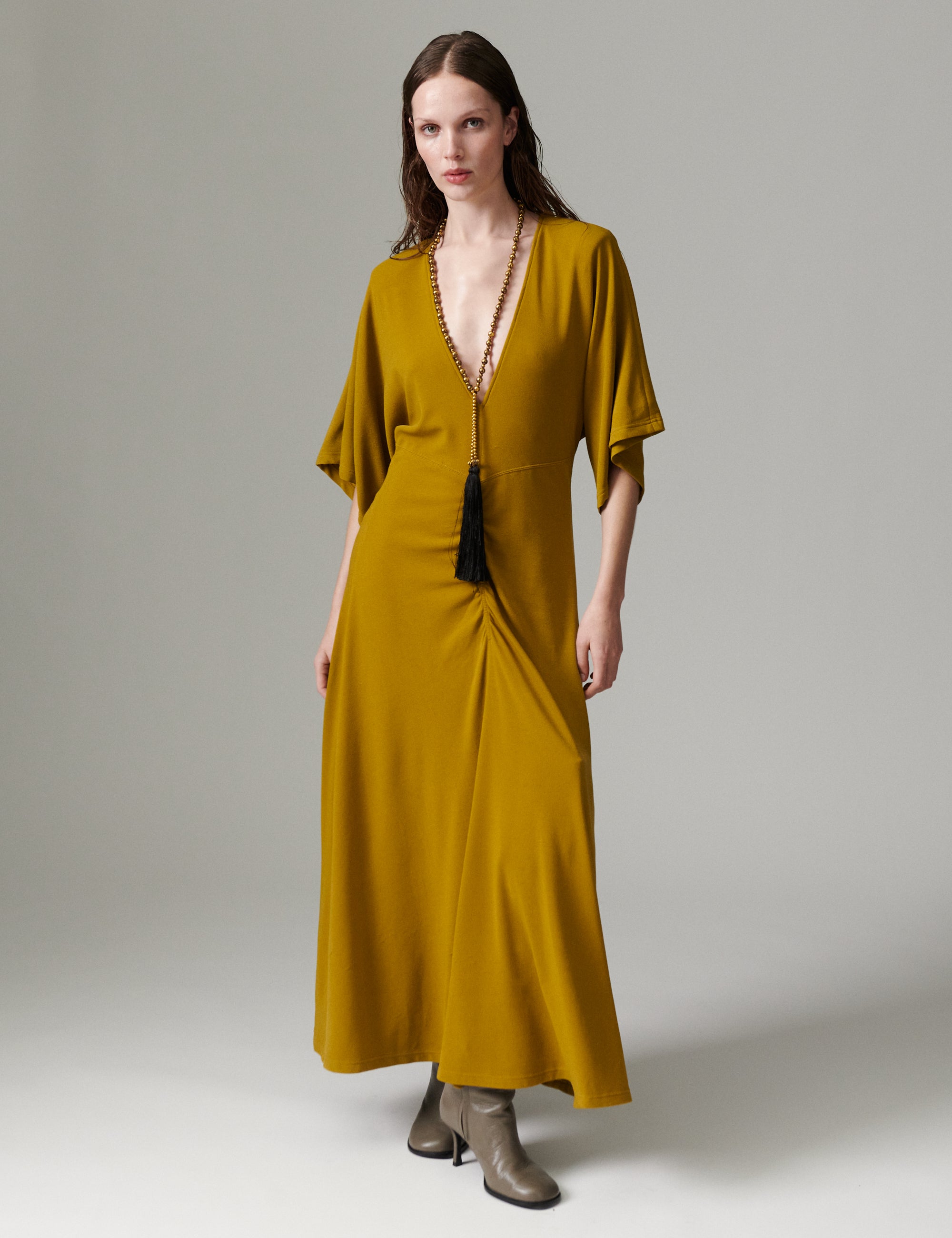 DAY Birger ét Mikkelsen DAYJaro - Pique Kjole 170836 ECRU OLIVE