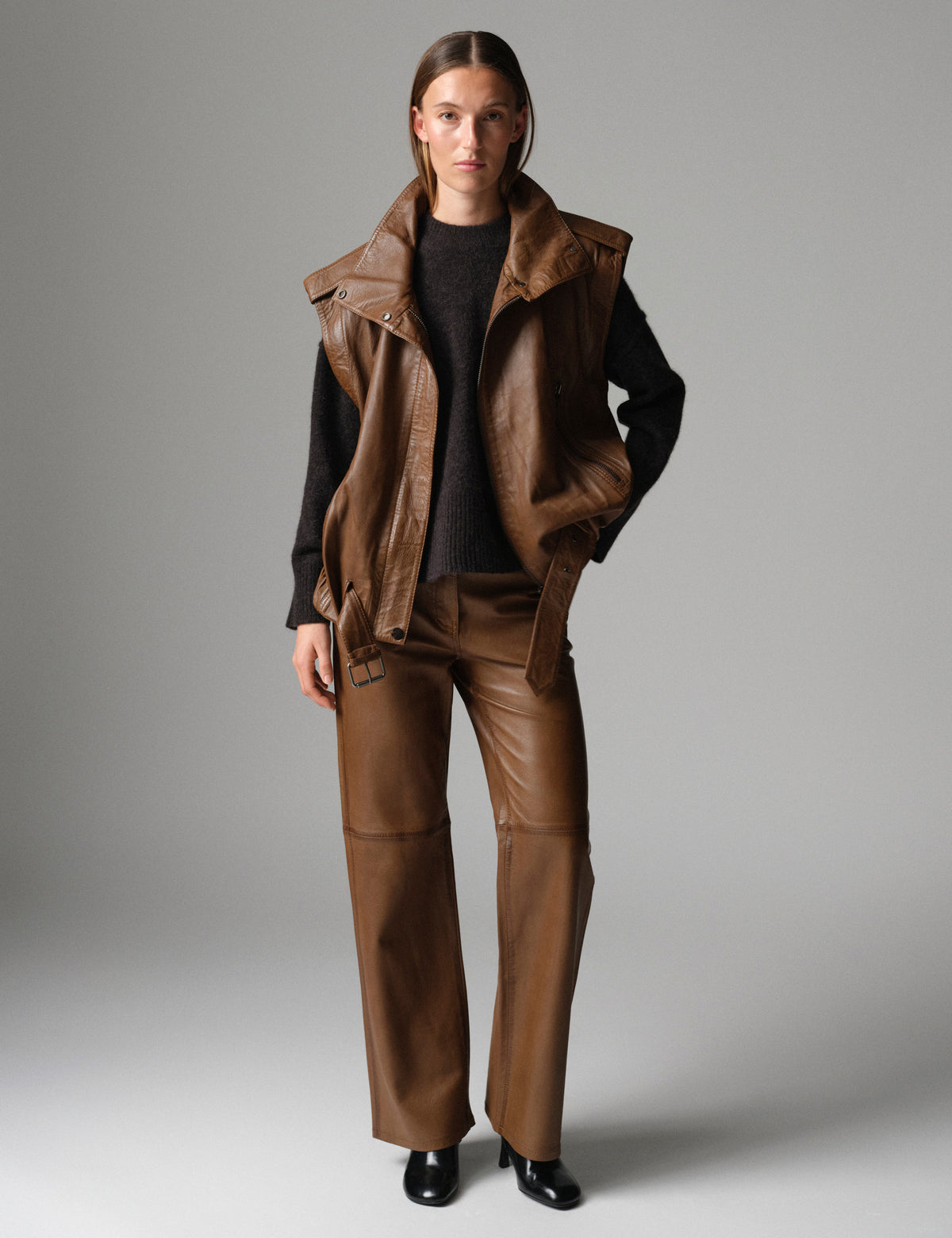 DAY Birger ét Mikkelsen DAYLowa - Soft Lamb Leather - Jacket Jakke 180933 RUBBER