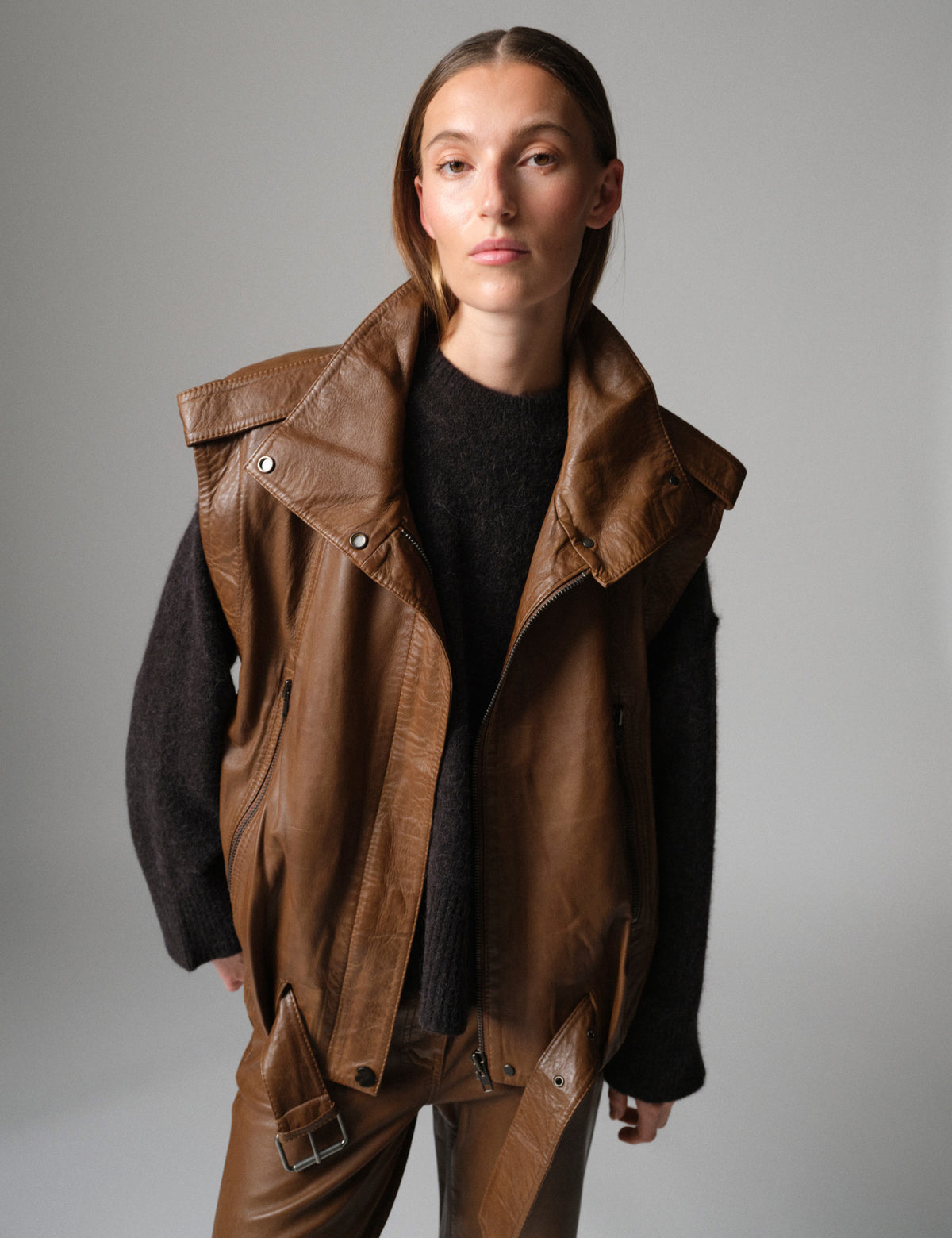 DAY Birger ét Mikkelsen DAYLowa - Soft Lamb Leather - Jacket Jakke 180933 RUBBER