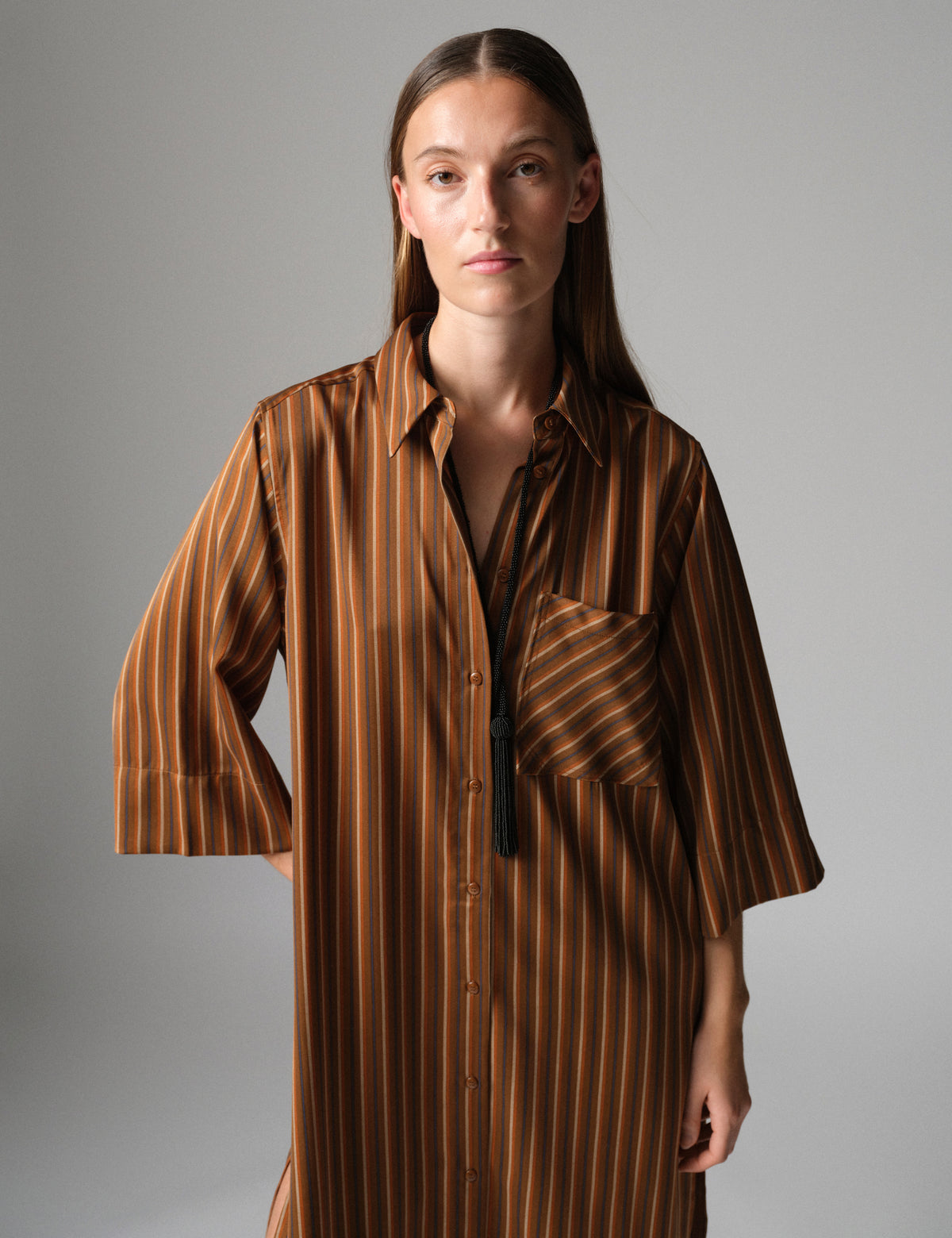 DAY Birger ét Mikkelsen DAYMantis -Chic Stripes Kjole 10083 Brown stripe