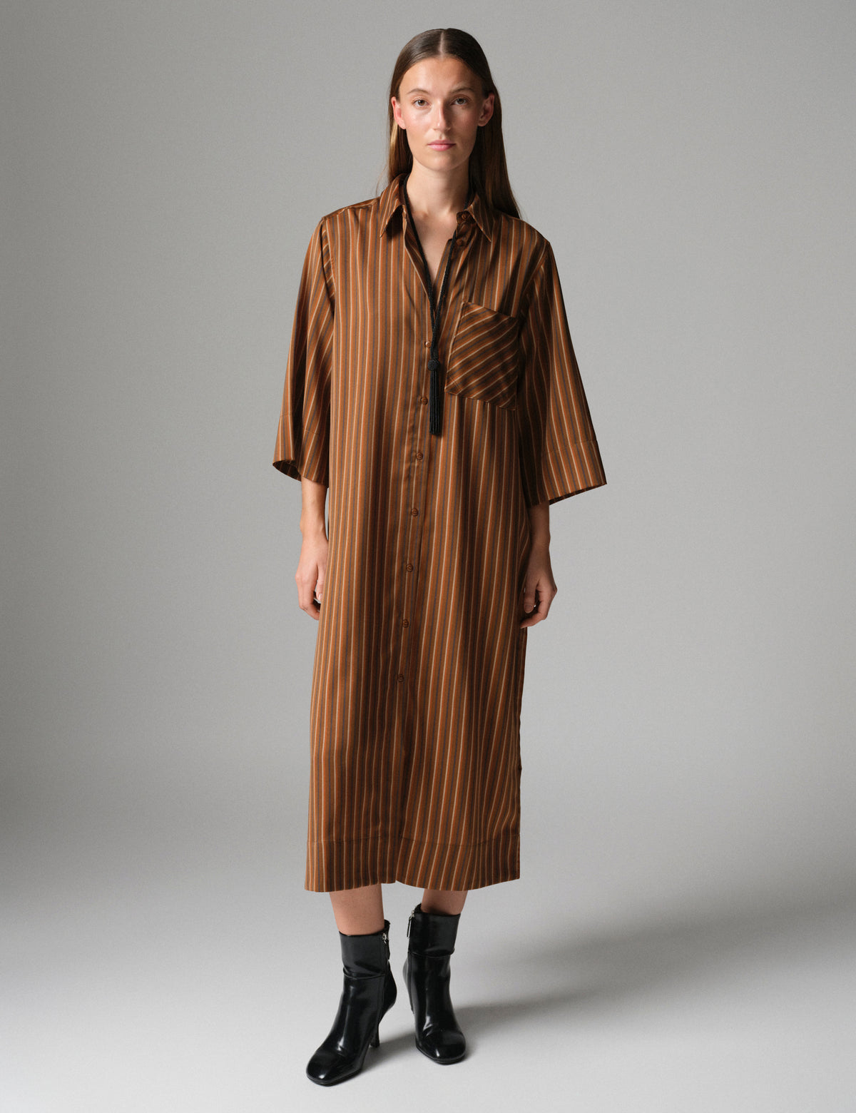 DAY Birger ét Mikkelsen DAYMantis -Chic Stripes Kjole 10083 Brown stripe