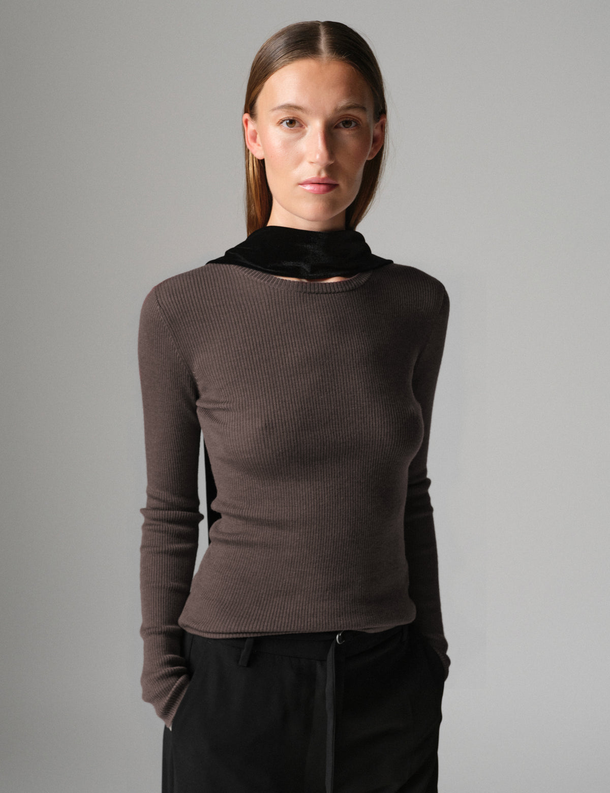 DAY Birger ét Mikkelsen DAYMariana - Daily Elements - Pullover Sweater 191110 CHOCOLATE PLUM