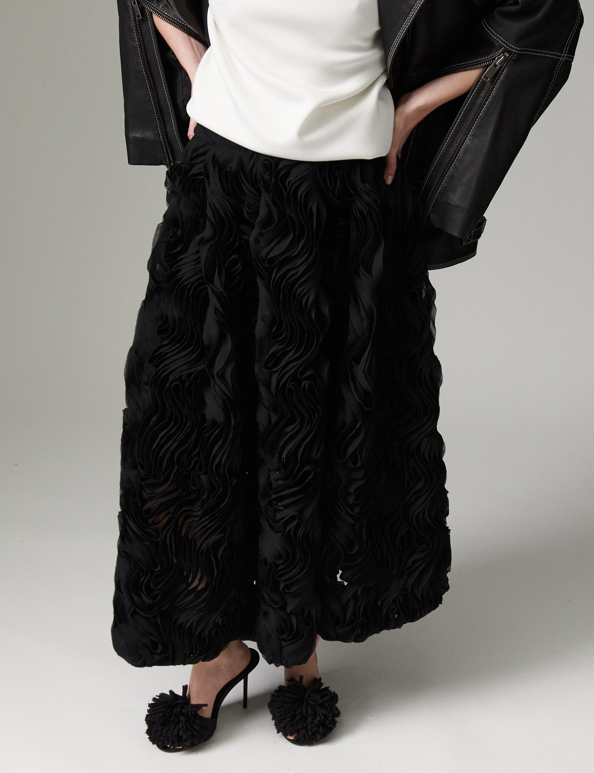 DAY Birger ét Mikkelsen DAYMaylee - Ruffled Lacy - Nederdel Skirt 190303 Black
