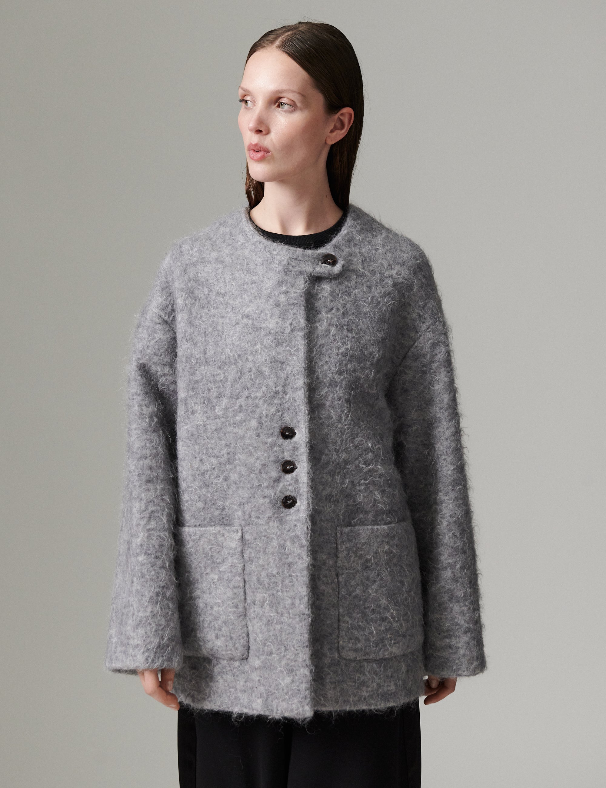 DAY Birger ét Mikkelsen DAYMille - Mohair Wool - Jakke Jakke 500006 Medium Grey Melange