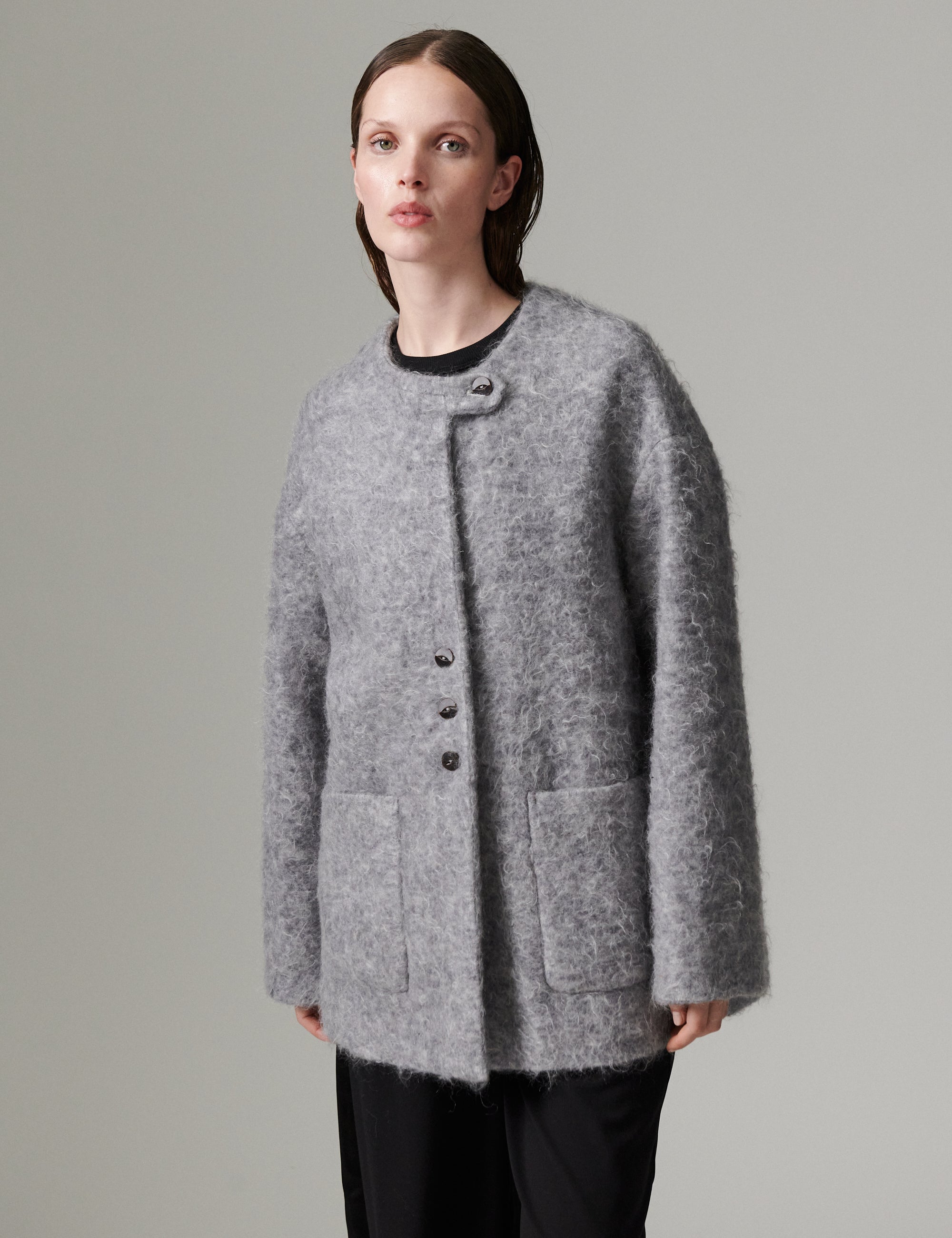 DAY Birger ét Mikkelsen DAYMille - Mohair Wool - Jakke Jakke 500006 Medium Grey Melange