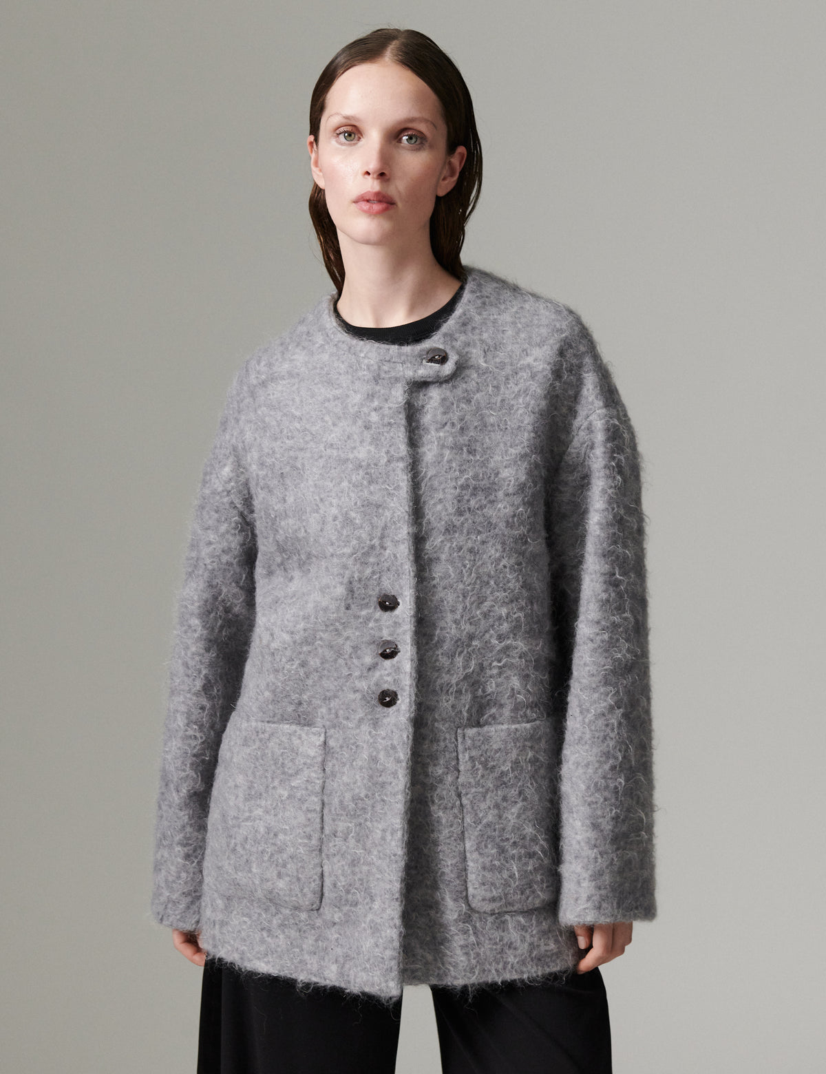 DAY Birger ét Mikkelsen DAYMille - Mohair Wool - Jakke Jakke 500006 Medium Grey Melange