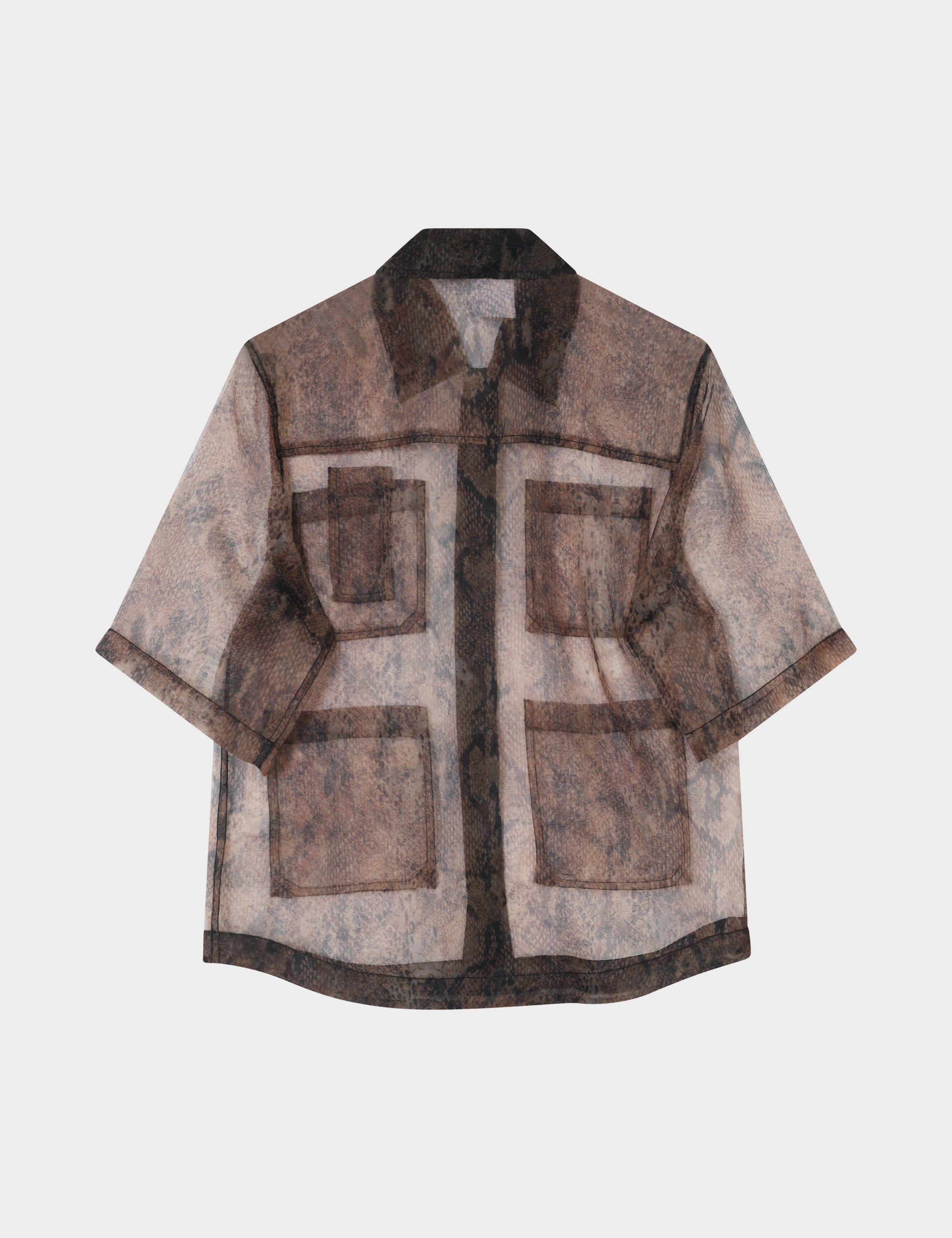 DAY Birger ét Mikkelsen DAYMina - Organza - Skjorte Bluse BROWN SNAKEY