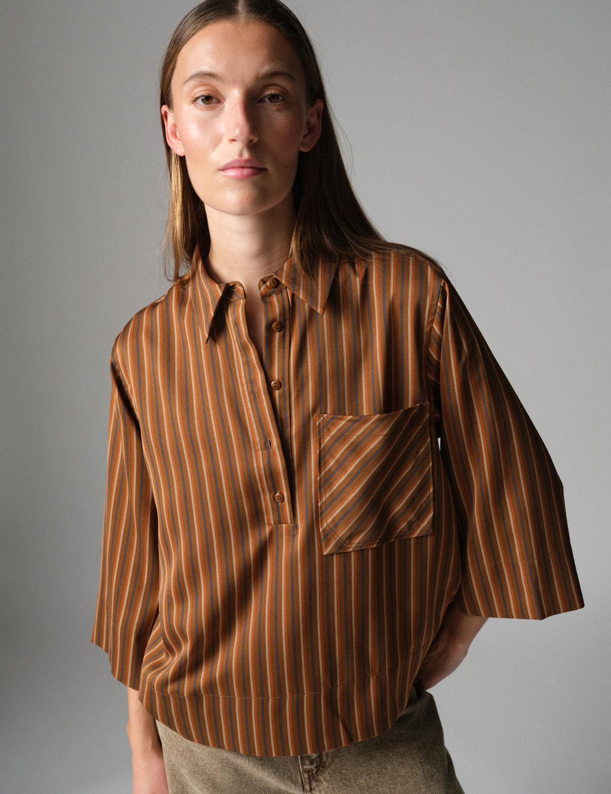 DAY Birger ét Mikkelsen DAYMira -Chic Stripes - Bluse Bluse 10083 Brown stripe