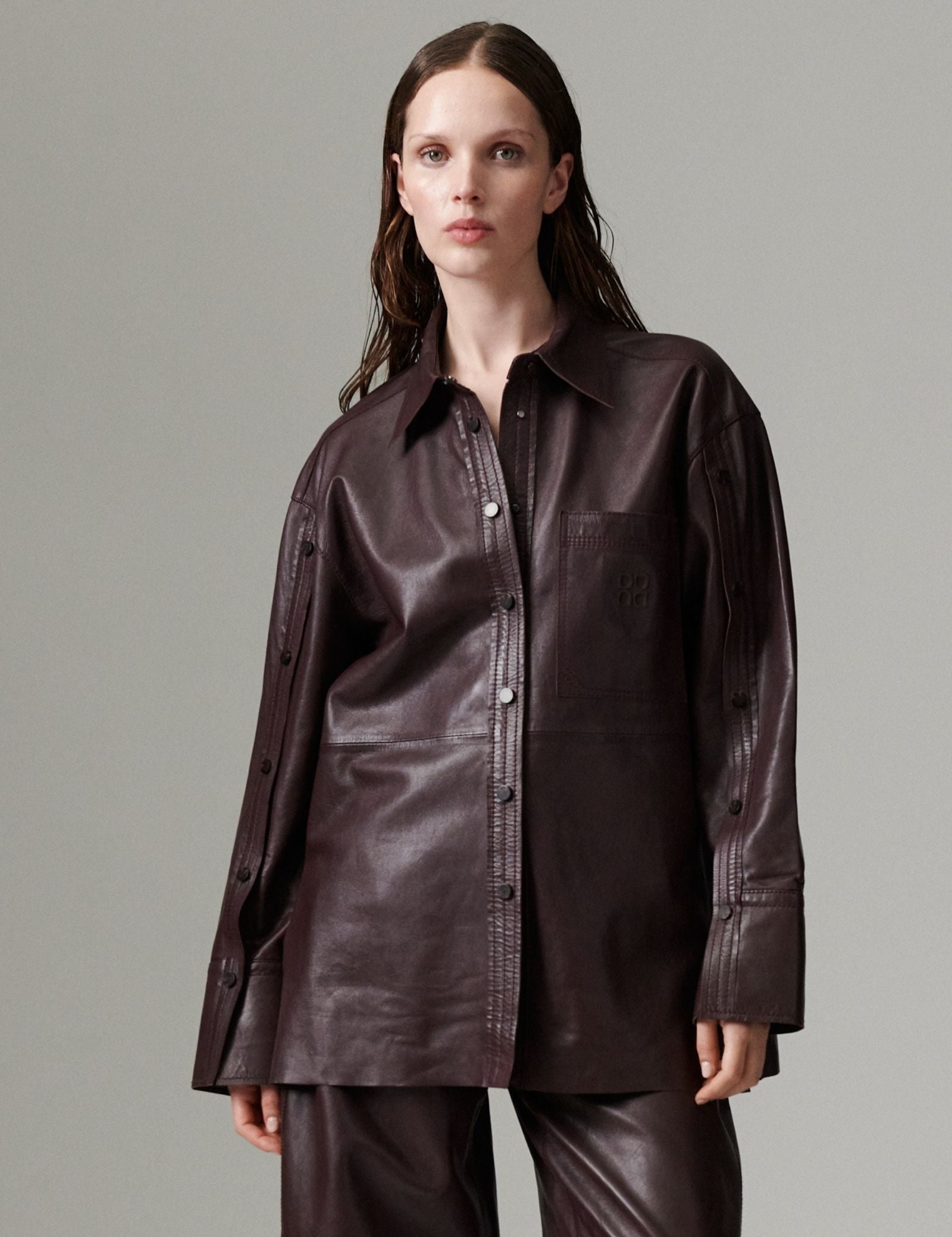 DAY Birger ét Mikkelsen DAYPeta - Polished Lamb - Skjorte Bluse 191619 FUDGE