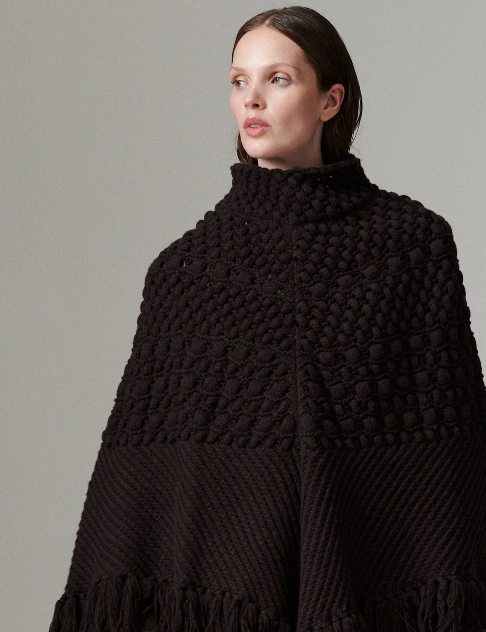 DAY Birger ét Mikkelsen DAYPoncho - Cabel Sweater 191018 Ganache