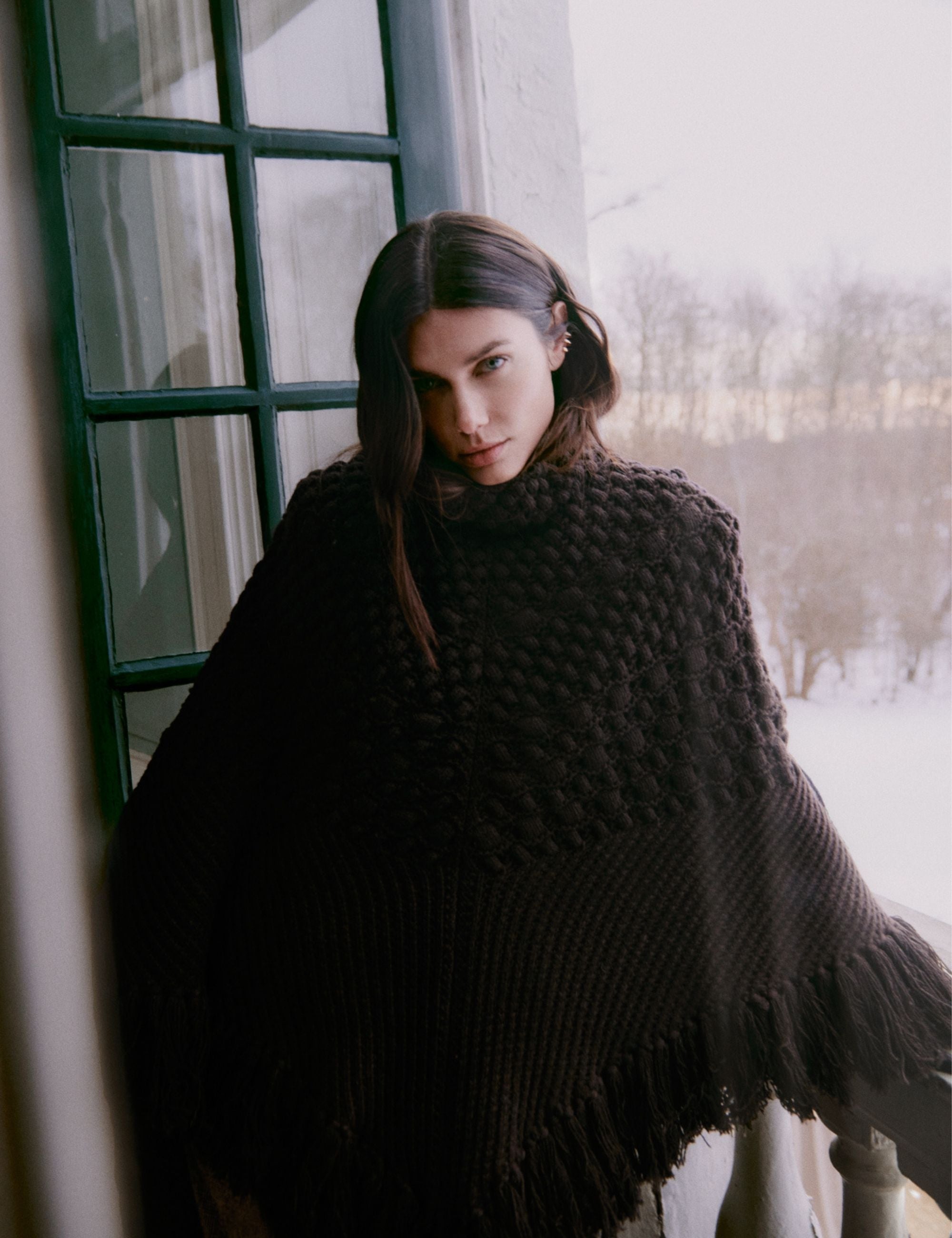 DAY Birger ét Mikkelsen DAYPoncho - Cabel Sweater 191018 Ganache