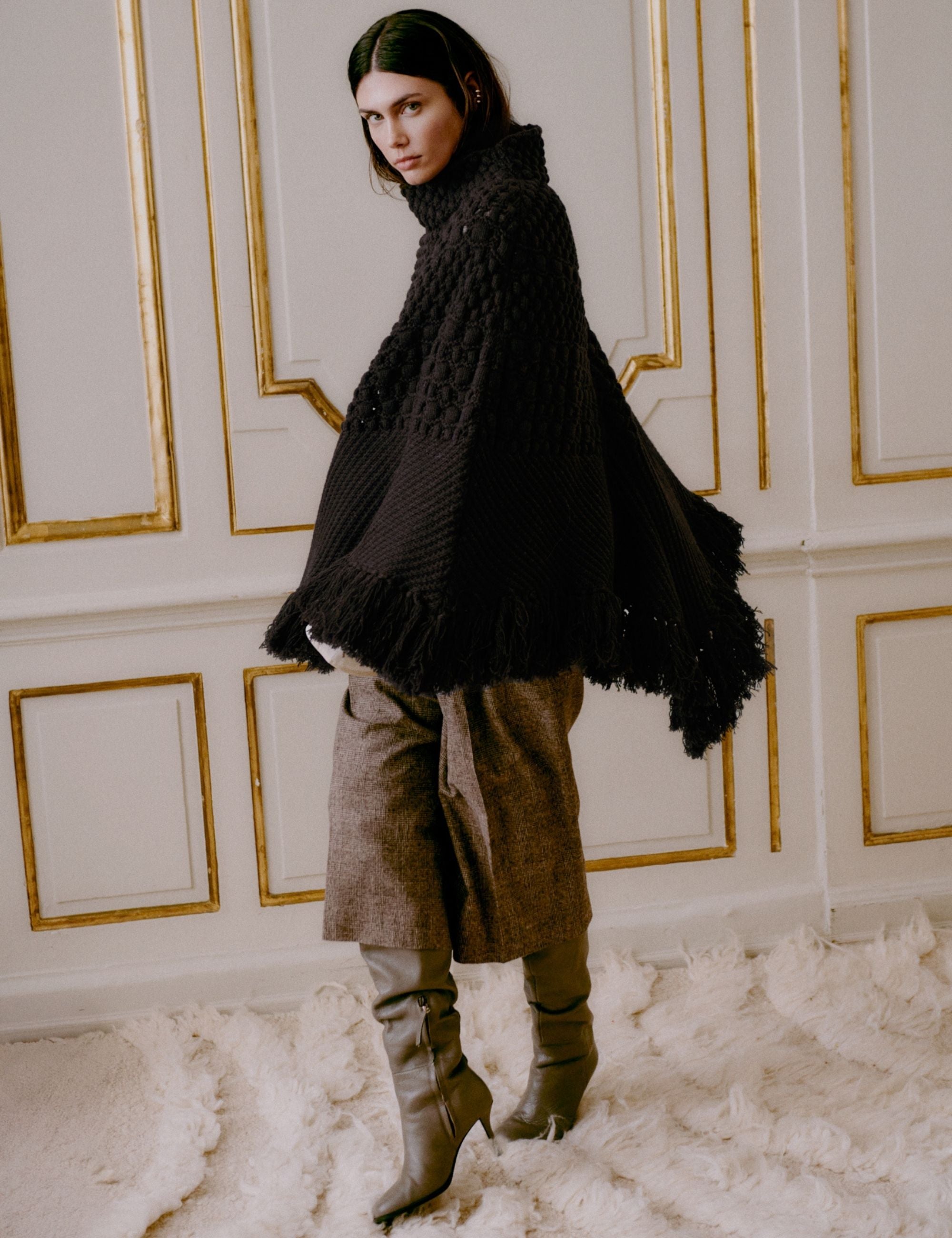 DAY Birger ét Mikkelsen DAYPoncho - Cabel Sweater 191018 Ganache