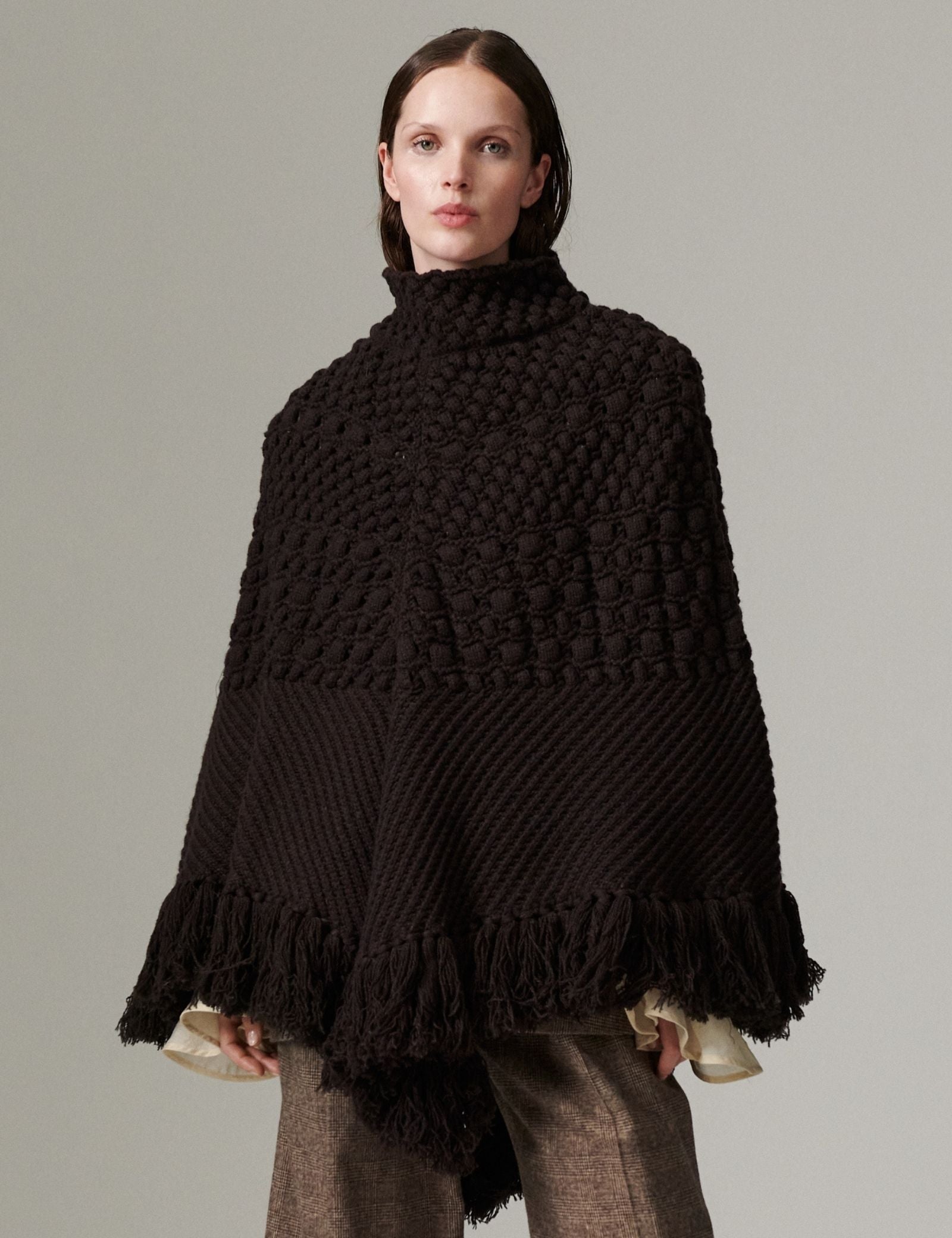 DAY Birger ét Mikkelsen DAYPoncho - Cabel Sweater 191018 Ganache
