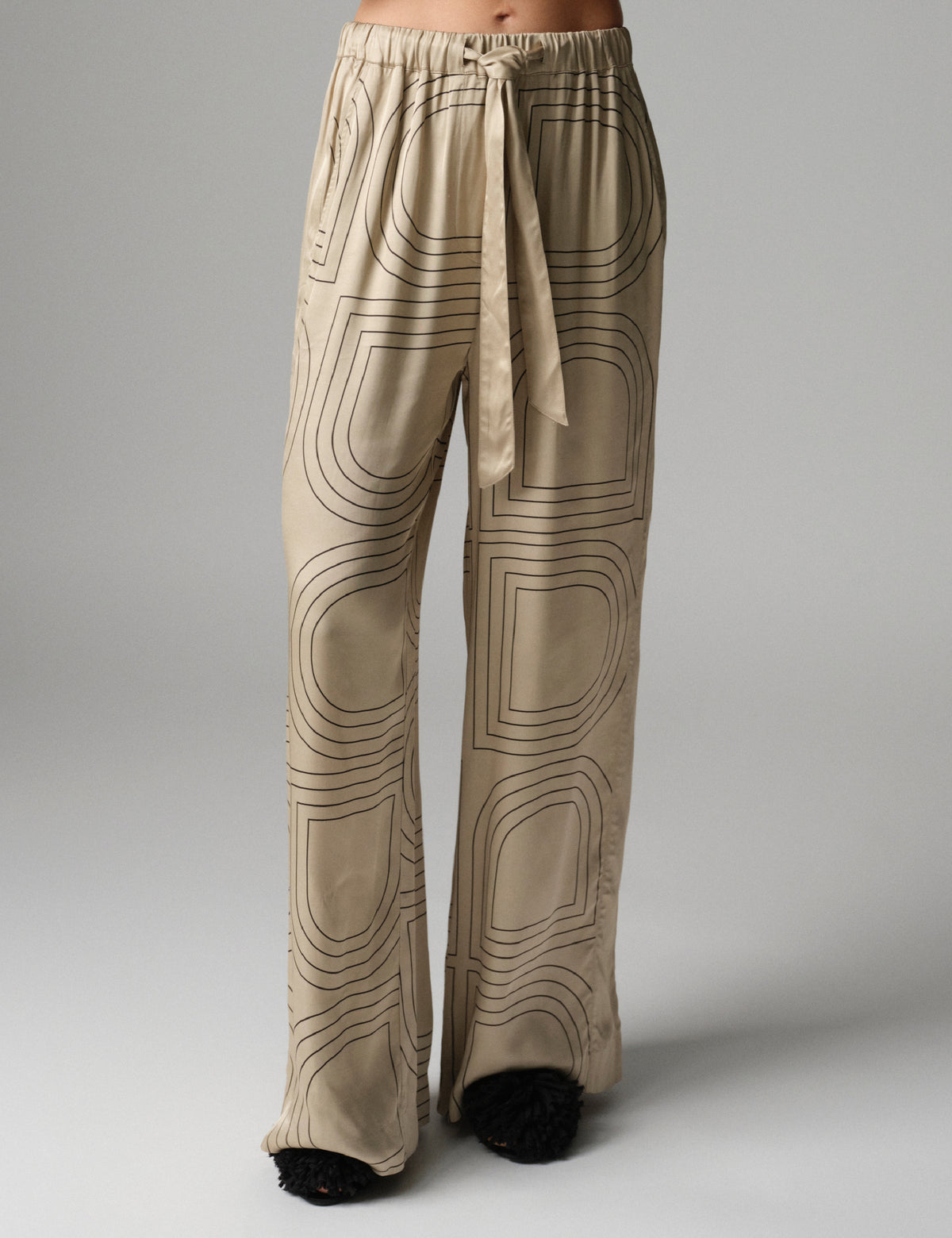 DAY Birger ét Mikkelsen DAYPosey - Fluid Viscose - Bukser Bukser 500191 Humus With Black