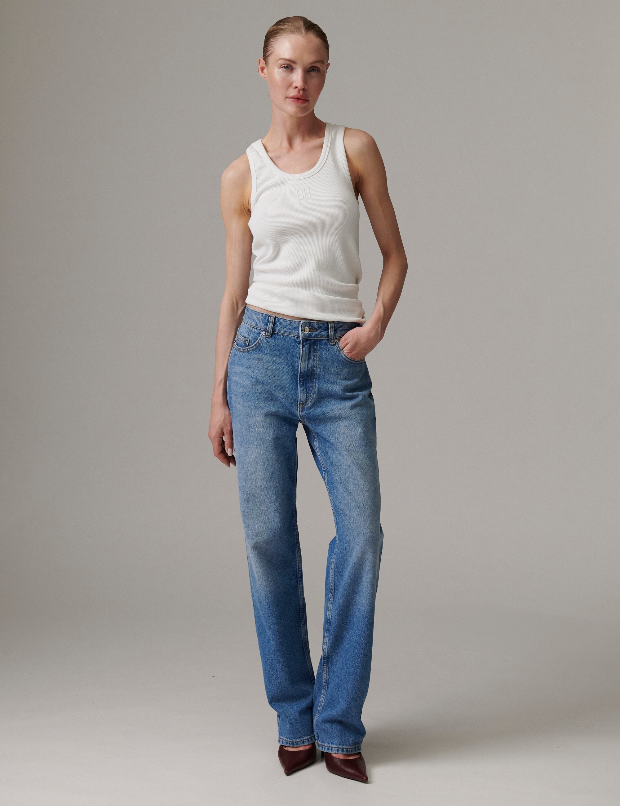 DAY Birger ét Mikkelsen DAYRiven - Soft Denim Structure Jeans 04112 Washed Blue