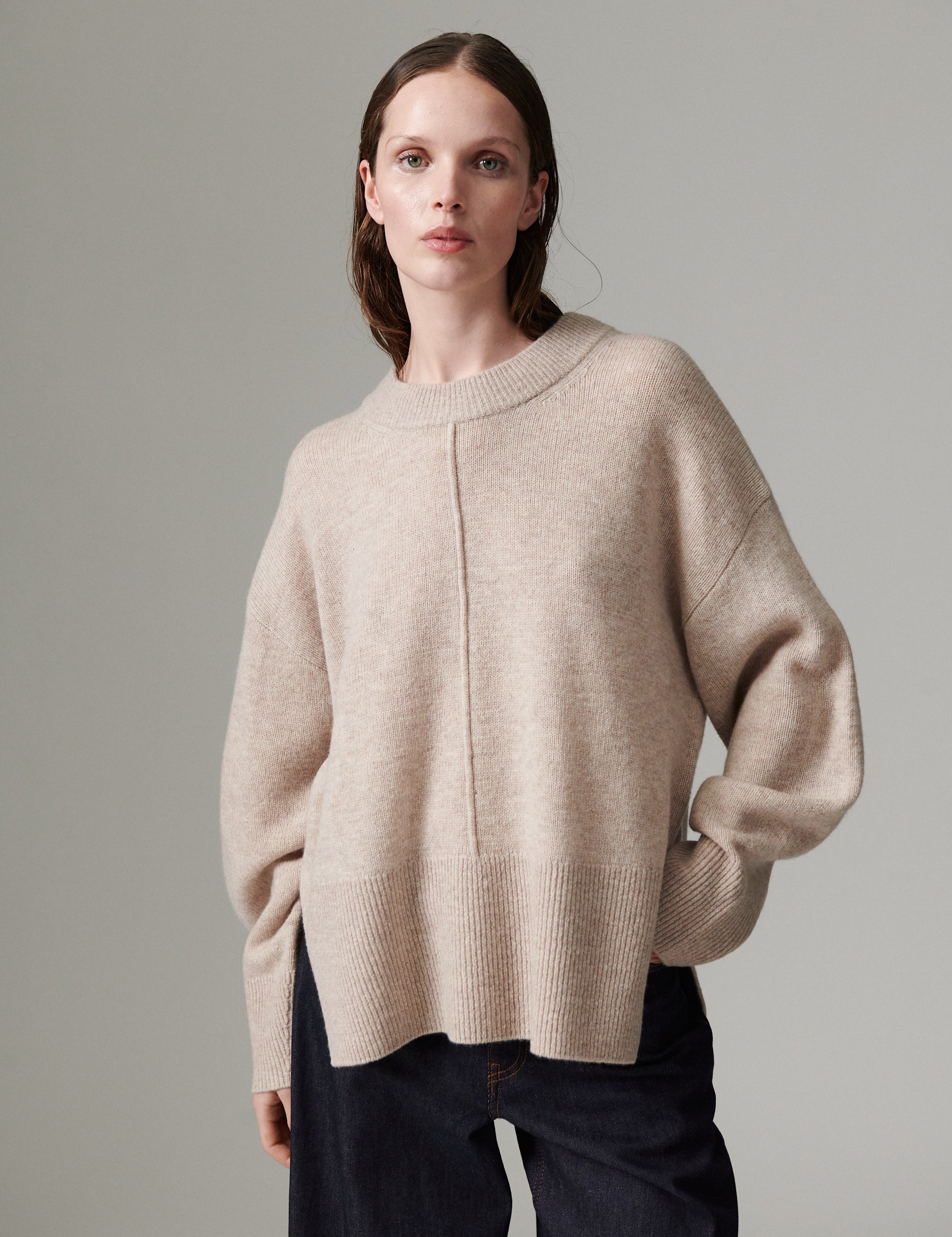 DAY Birger ét Mikkelsen DAYSindi - Soft Lamb - Pullover Sweater 171105 Roasted Cashew
