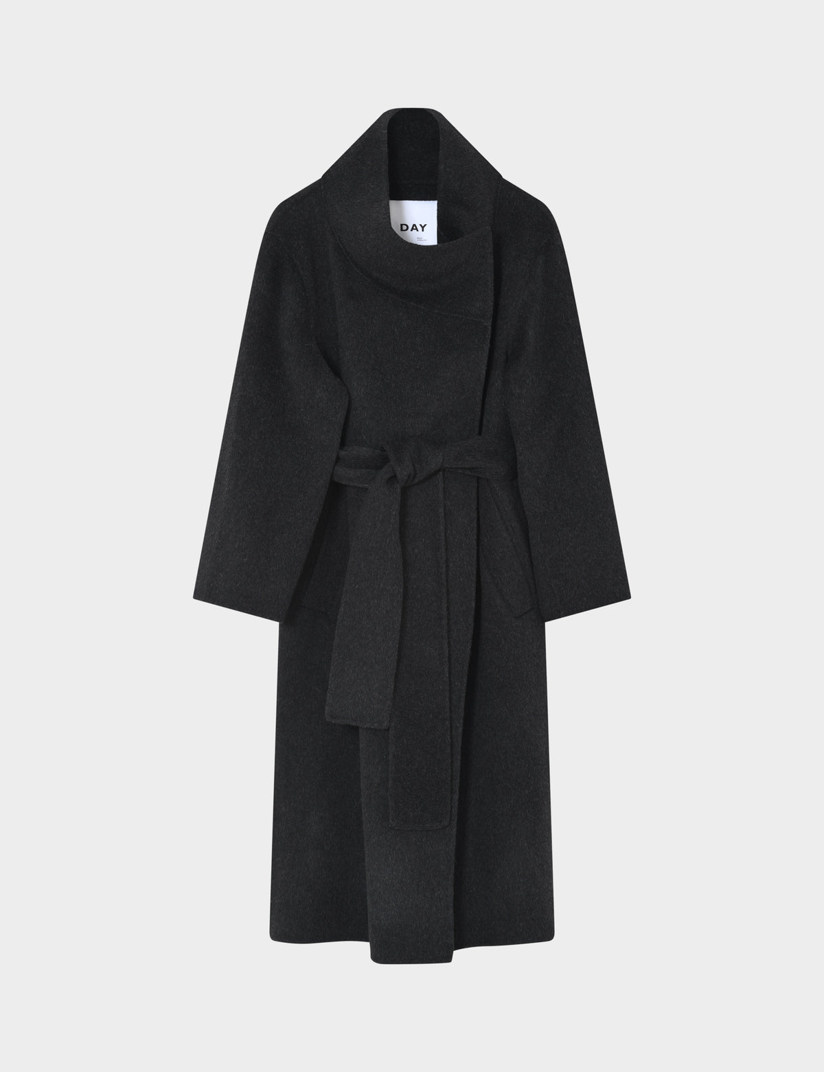 DAY Birger ét Mikkelsen DAYTeme - Bonded Soft Wool - Frakke Frakke 500003 Dark Grey Melange