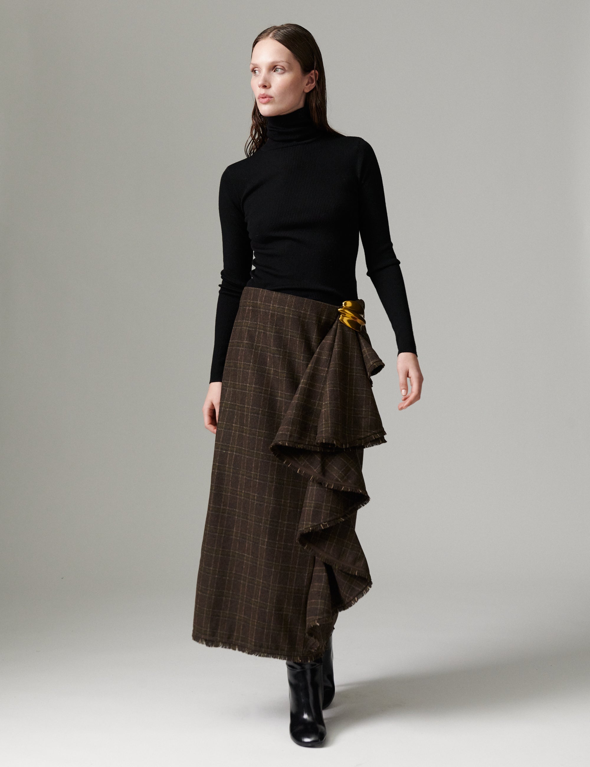 DAY Birger ét Mikkelsen DAYTima - Flanello Skirt 900011 Brown Check