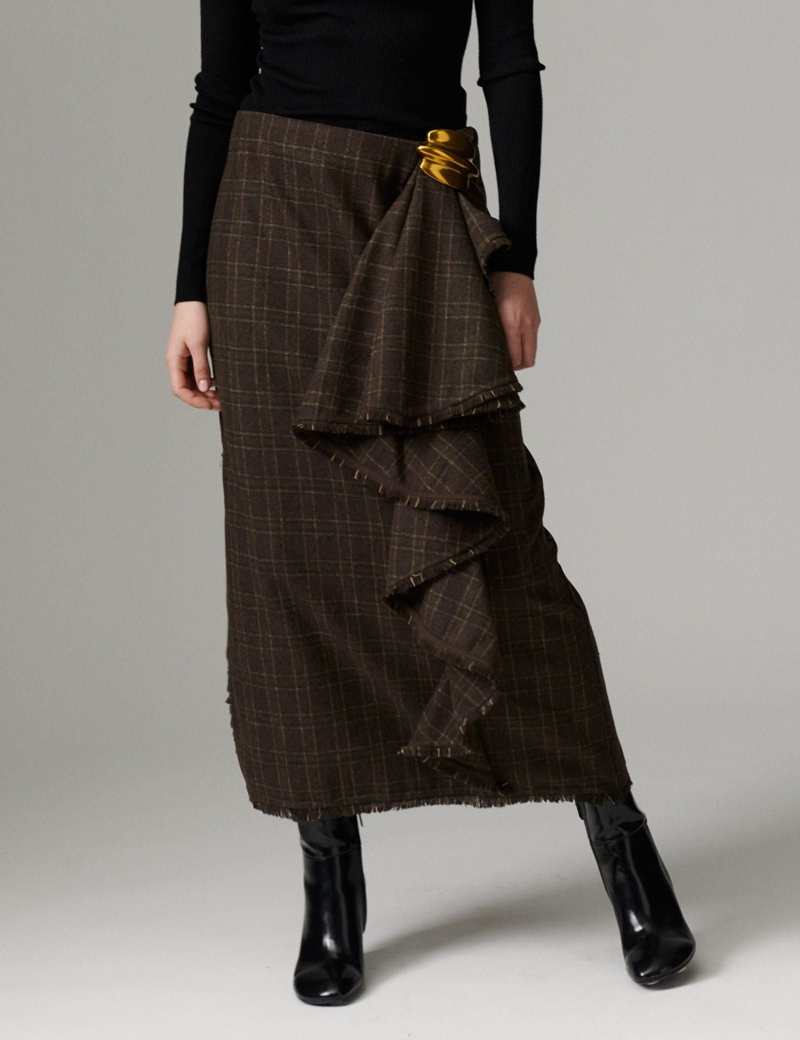 DAY Birger ét Mikkelsen DAYTima - Flanello Skirt 900011 Brown Check