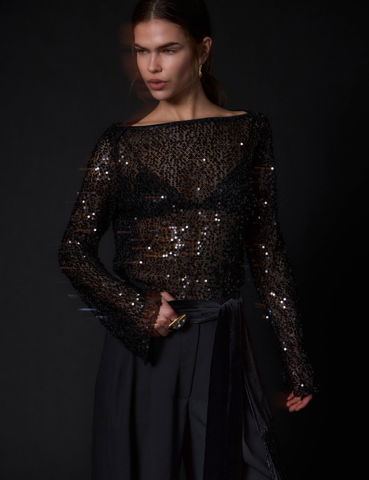 DAY Birger ét Mikkelsen DAYTuana - Shimmering Night - Bluse Bluse 190303 Black