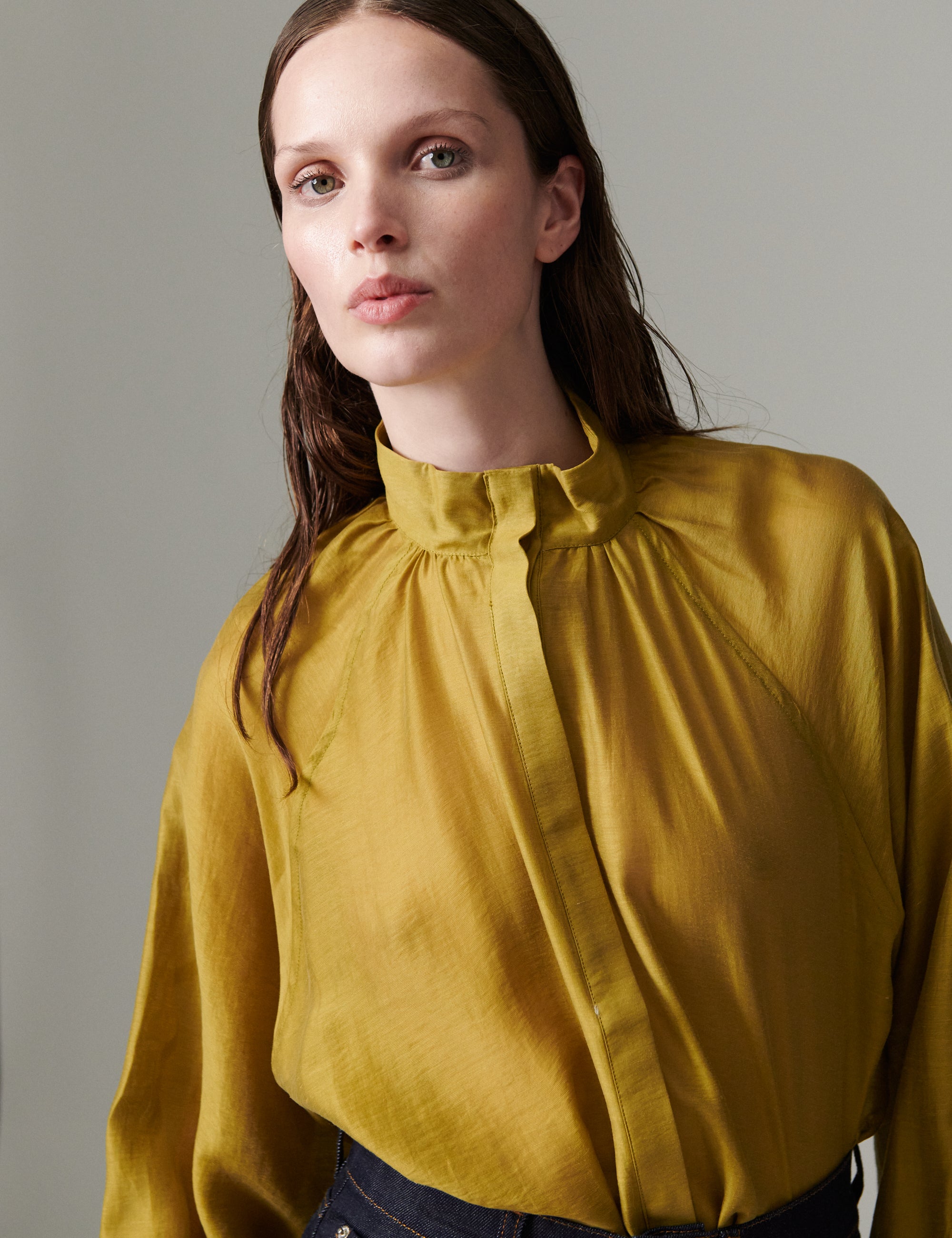 DAY Birger ét Mikkelsen DAYWayo - Linen Tento - Skjorte Bluse 170836 ECRU OLIVE
