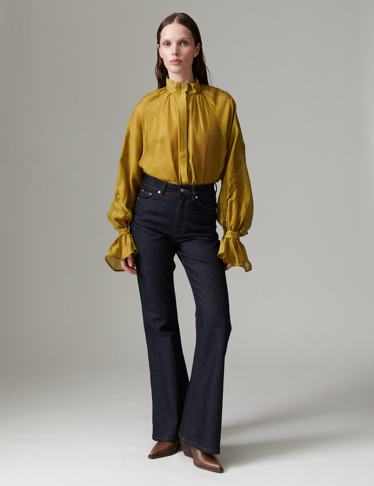 DAY Birger ét Mikkelsen DAYWayo - Linen Tento - Skjorte Bluse 170836 ECRU OLIVE