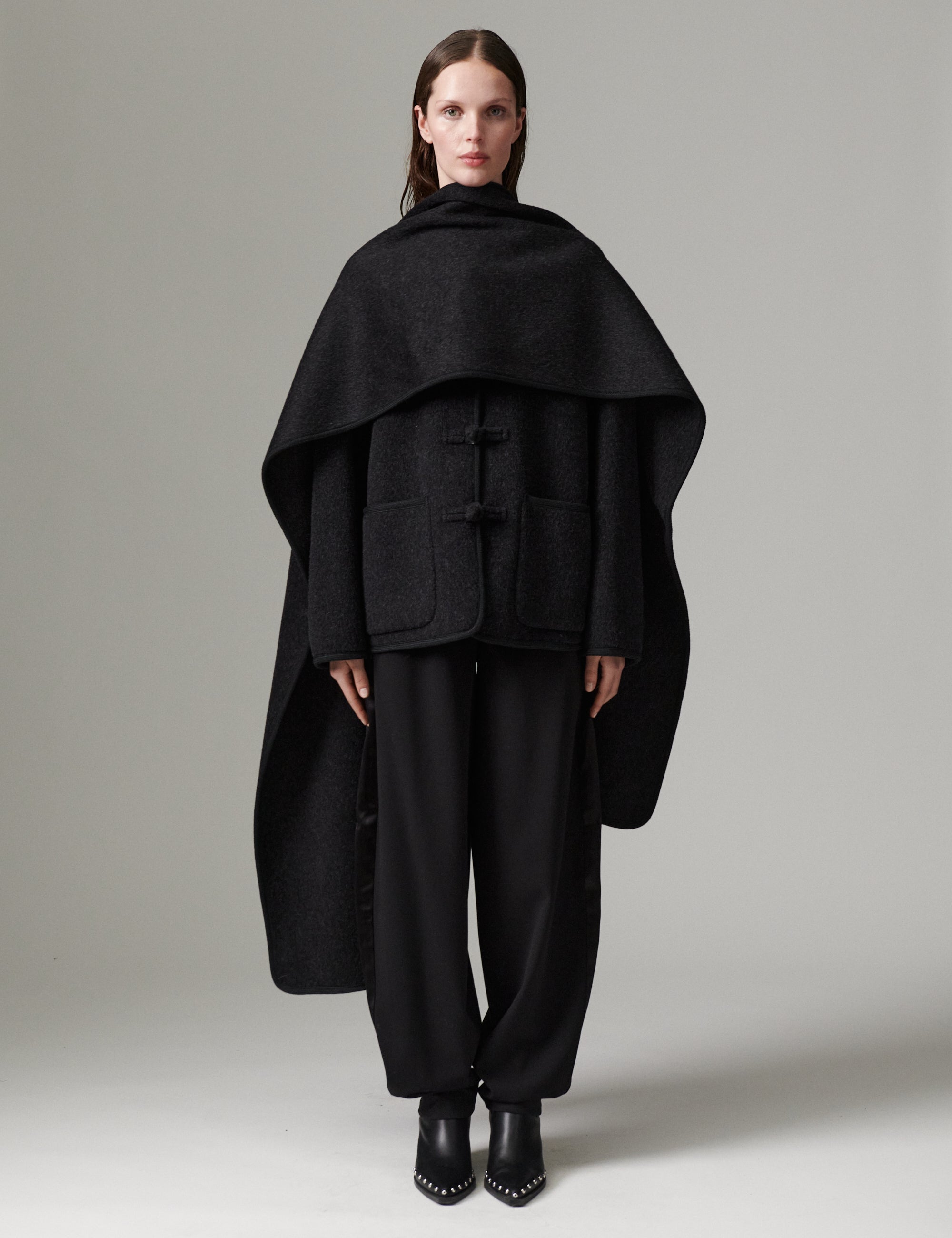 DAY Birger ét Mikkelsen DAYWoola - Bonded Soft Wool Tørklæde 500003 Dark Grey Melange