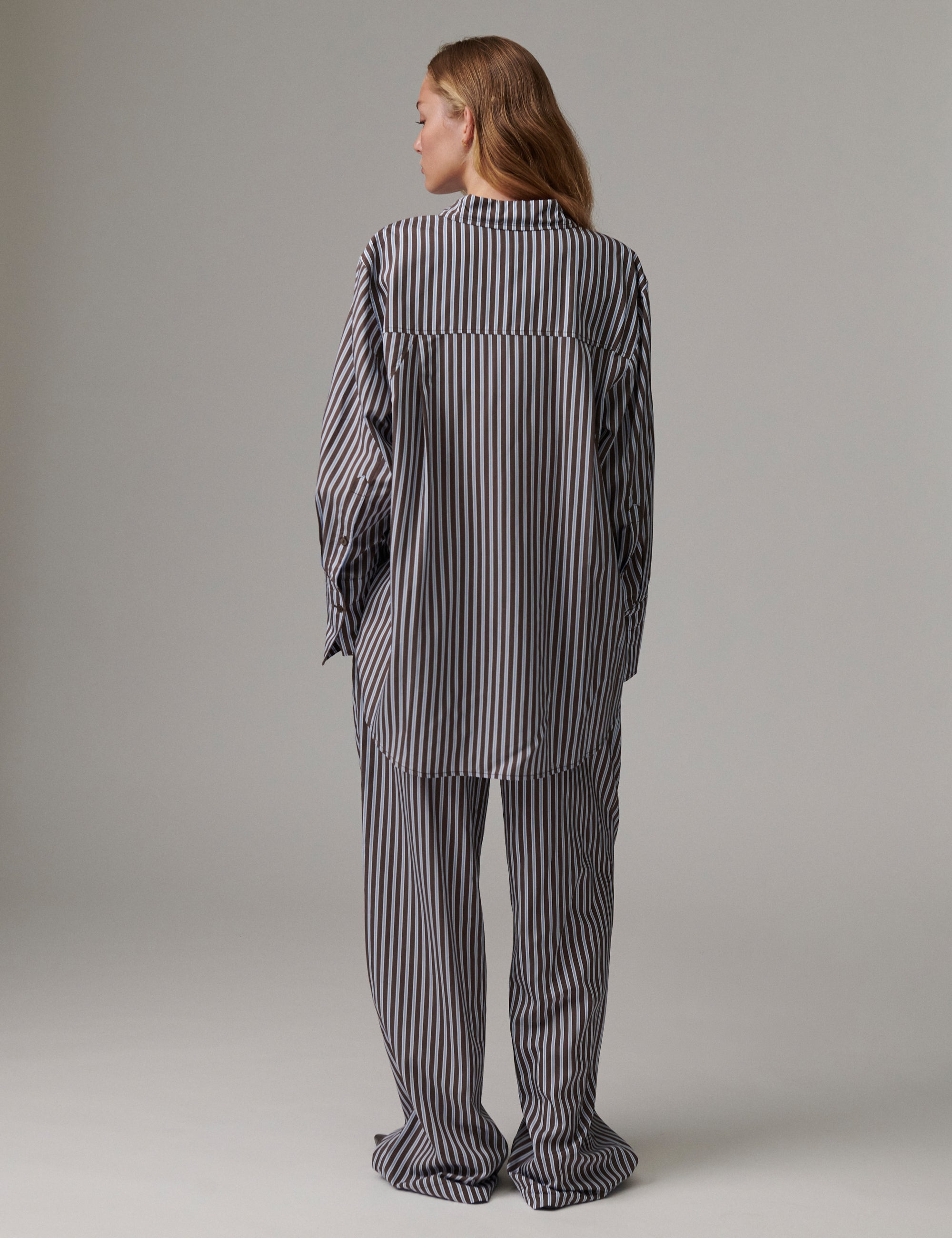 DAY Birger ét Mikkelsen DAYZoe - Daylounge Stripe - Skjorte Shirts & Blouses 10082 Brown Stripe