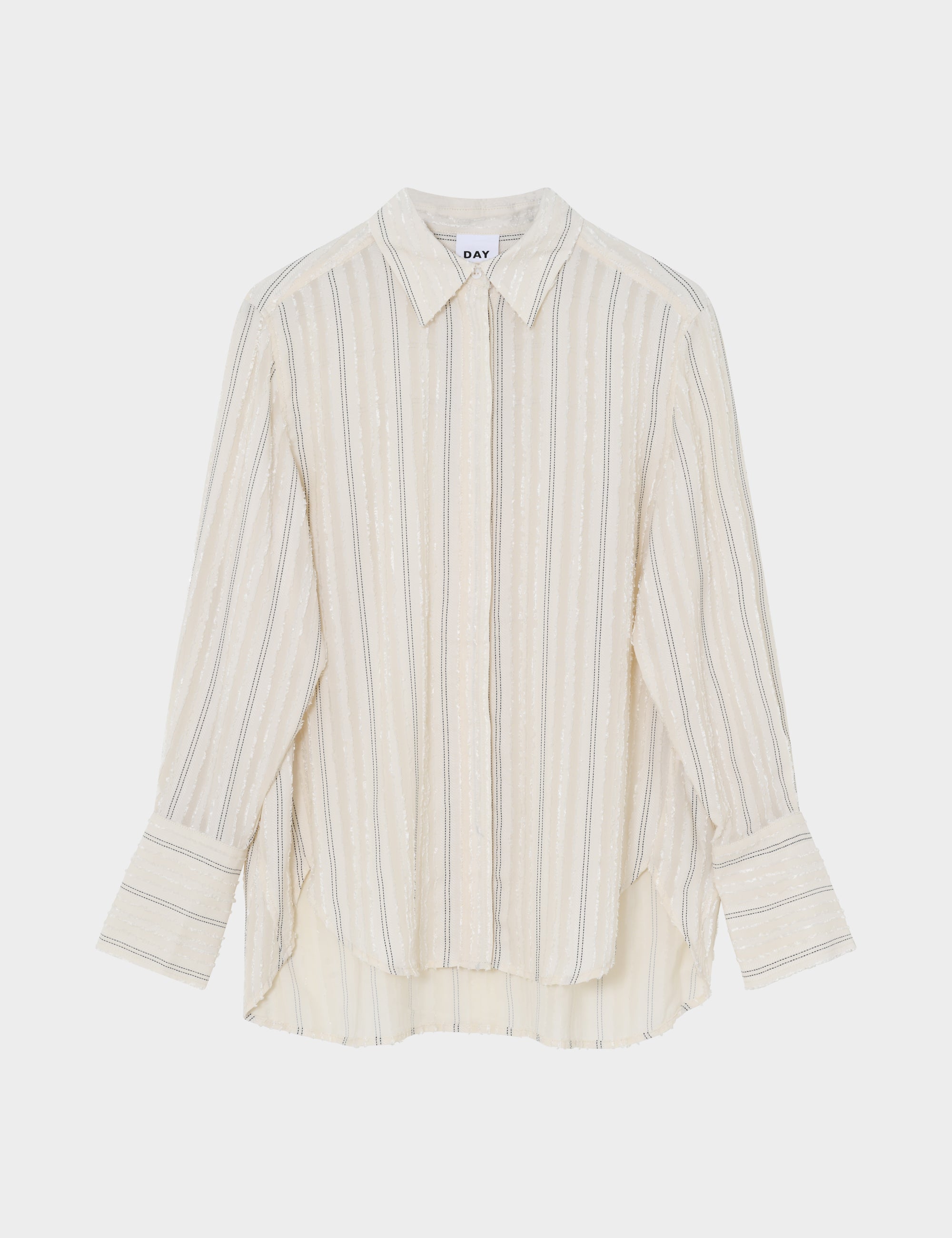 DAY Birger ét Mikkelsen DAYZoe - Raw Stripes - Skjorte Bluse 01022 Jet Stream