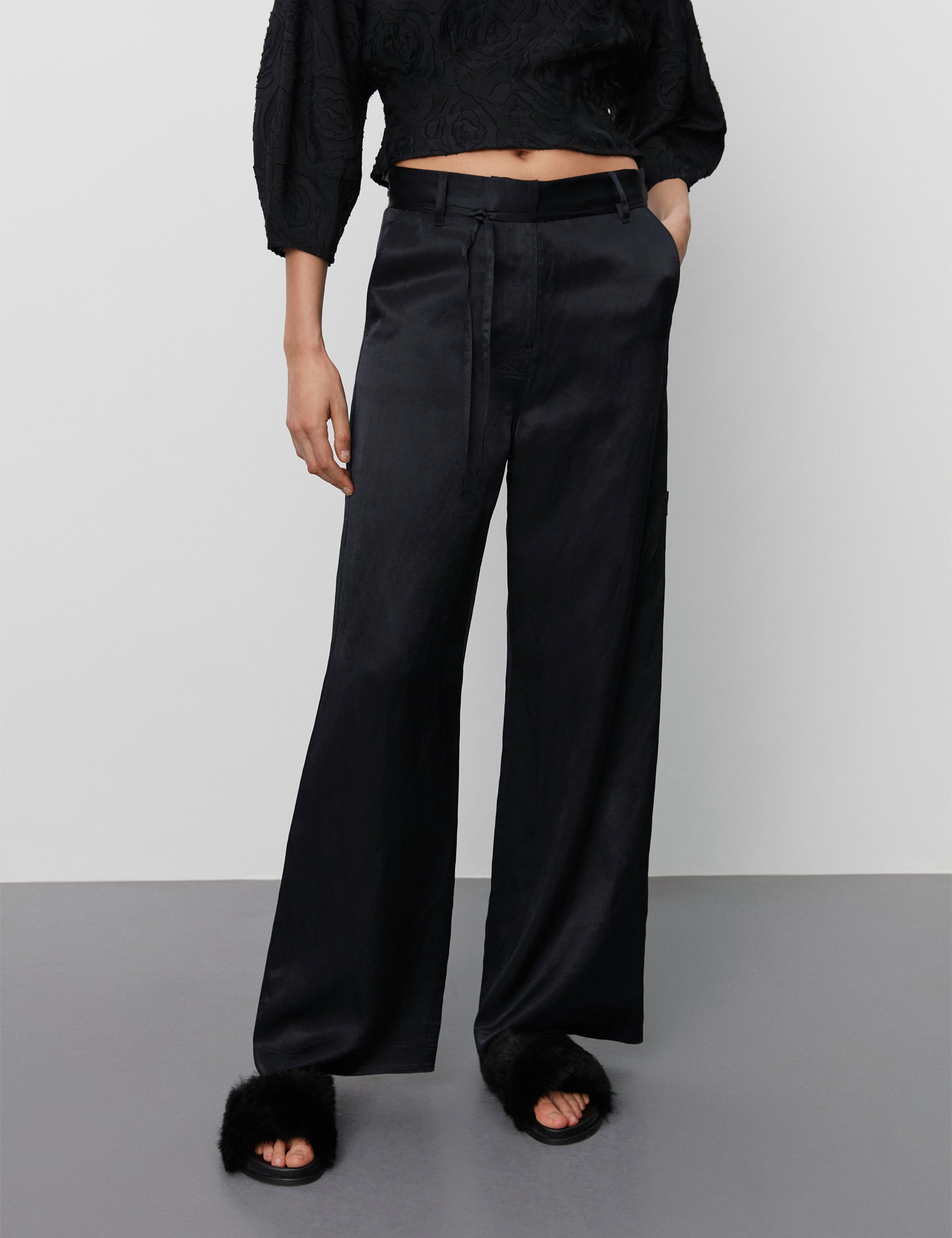 DAY Birger ét Mikkelsen David - High Shine Blend RD Bukser 190303 BLACK