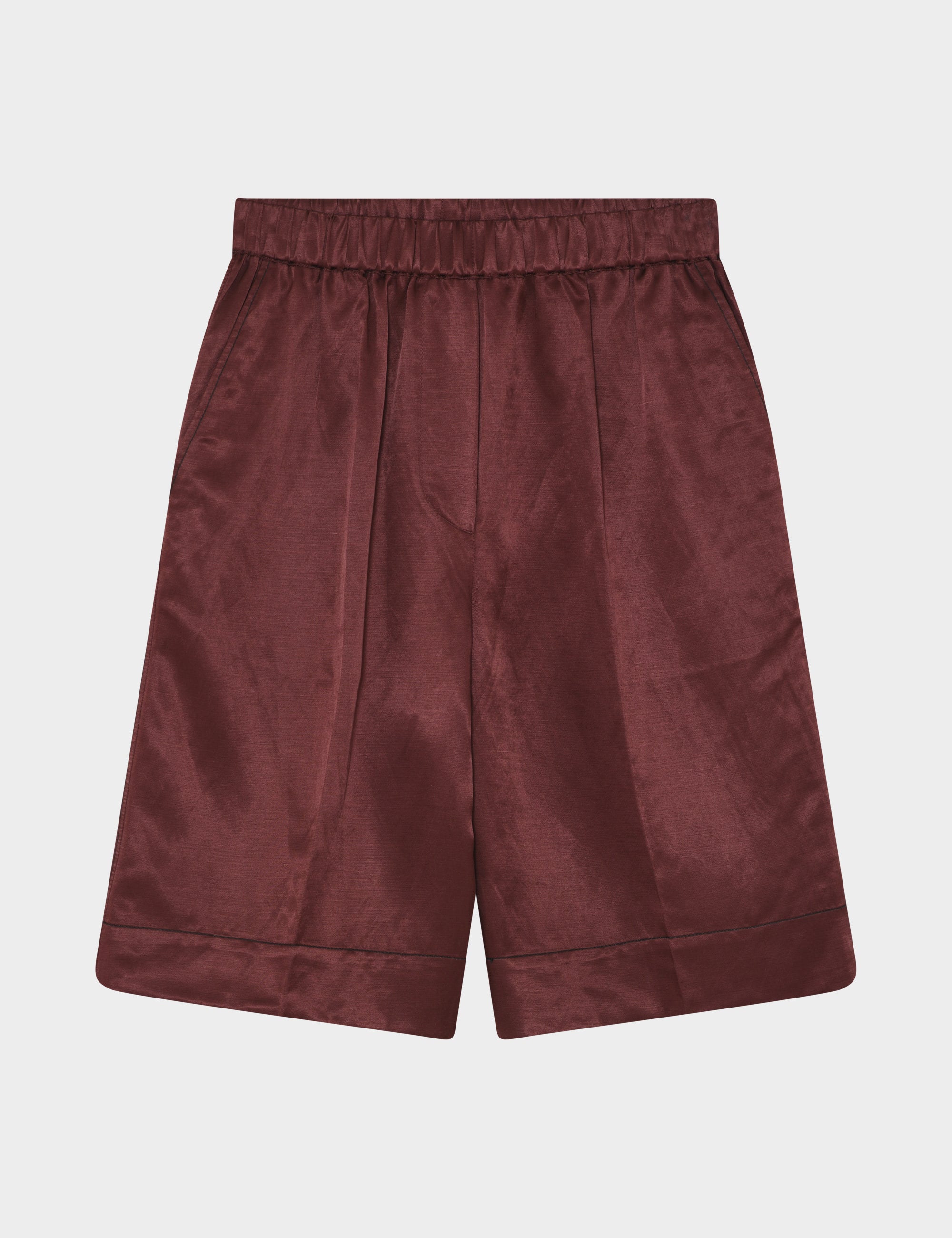 DAY Birger ét Mikkelsen Denny - High Shine Blend Shorts 191317 Bitter Chocolate..